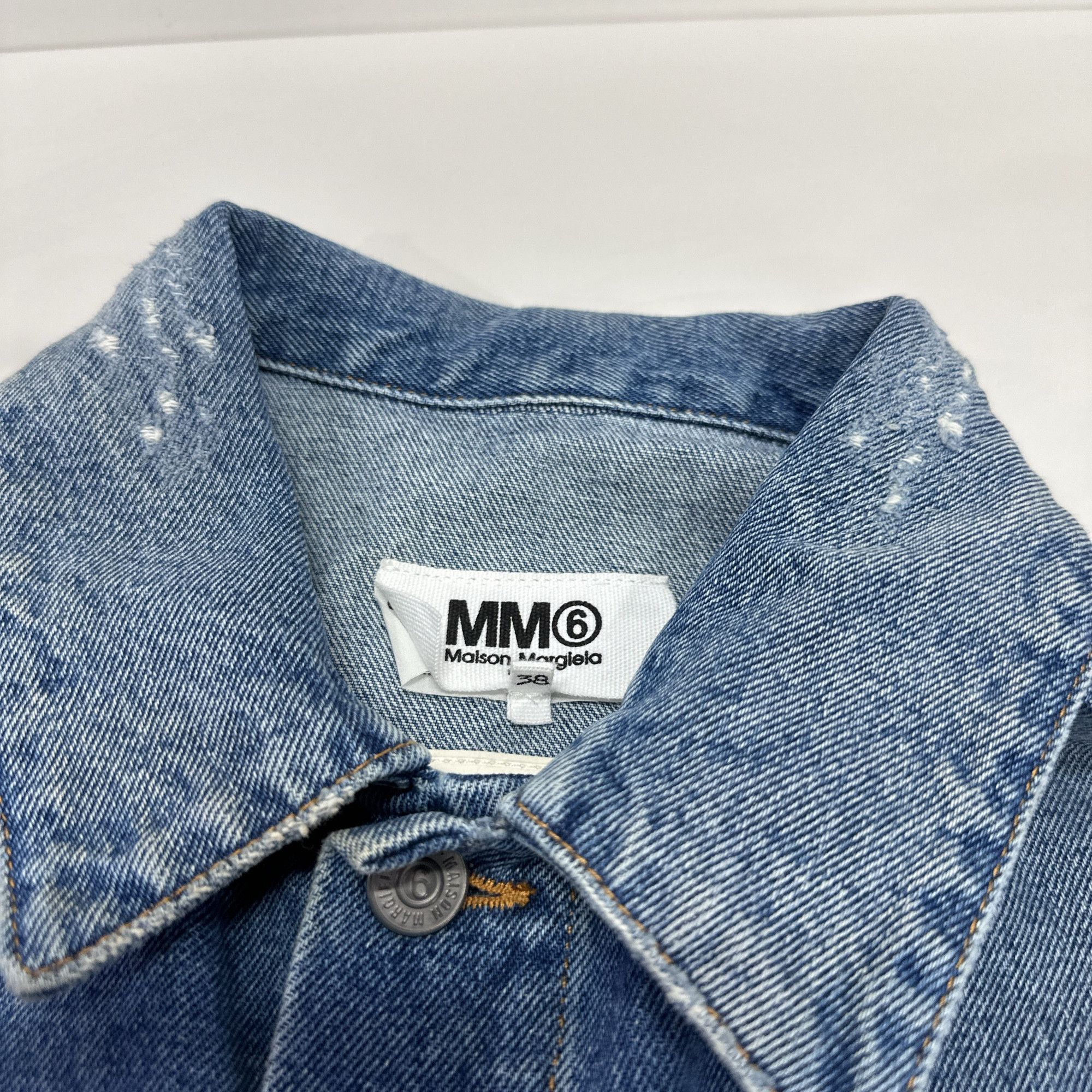 MM6 MM6 Maison Margiela Distressed Denim Jacket Size 38 Size XS / US 0-2 / IT 36-38 - 4 Thumbnail