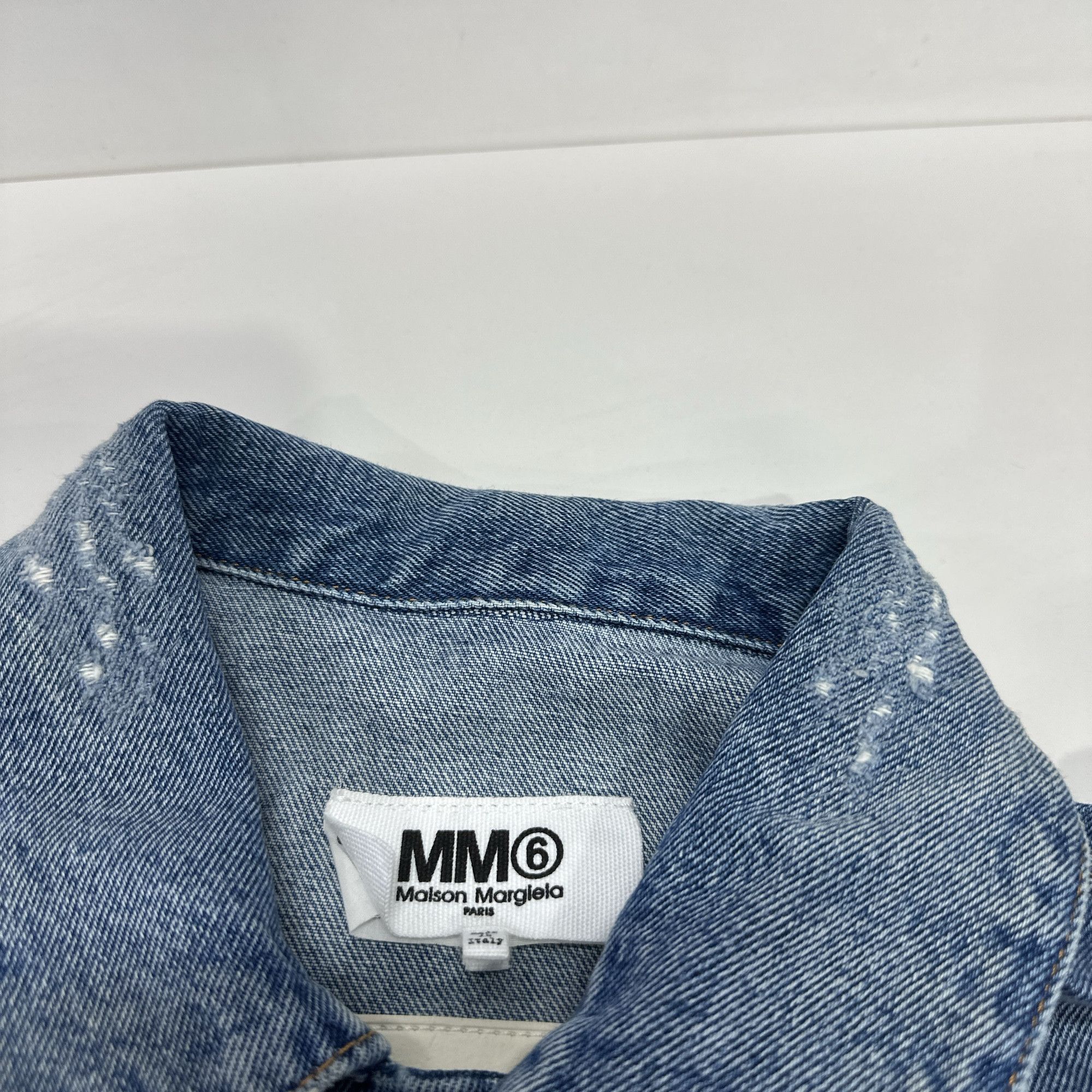 MM6 MM6 Maison Margiela Distressed Denim Jacket Size 38 Size XS / US 0-2 / IT 36-38 - 3 Thumbnail