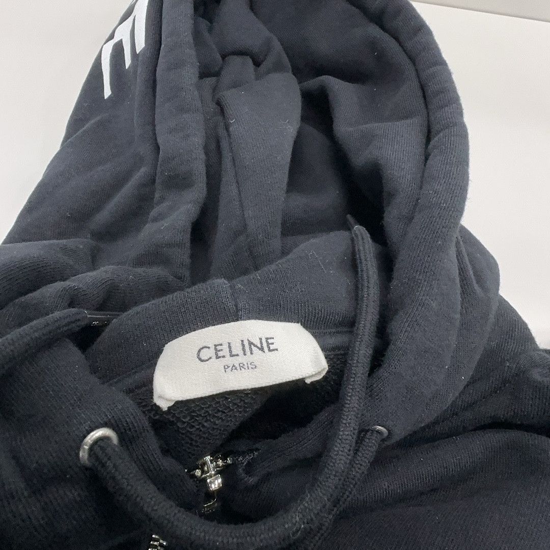 Celine CELINE Logo Zip Hoodie Size M Size US M / EU 48-50 / 2 - 5 Thumbnail