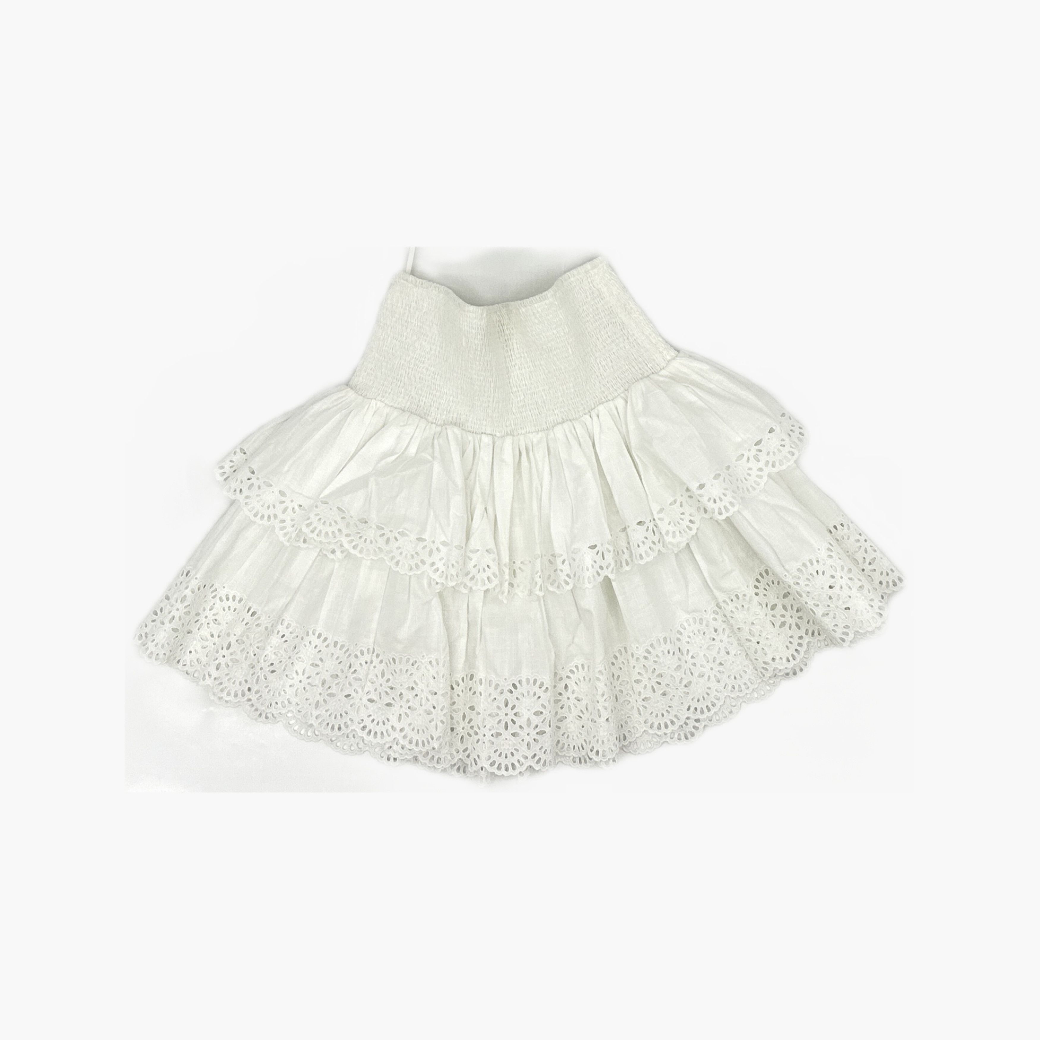Celine Celine White Tiered Mini Skirt Size 36 Size 26" / US 2 / IT 38 - 2 Thumbnail