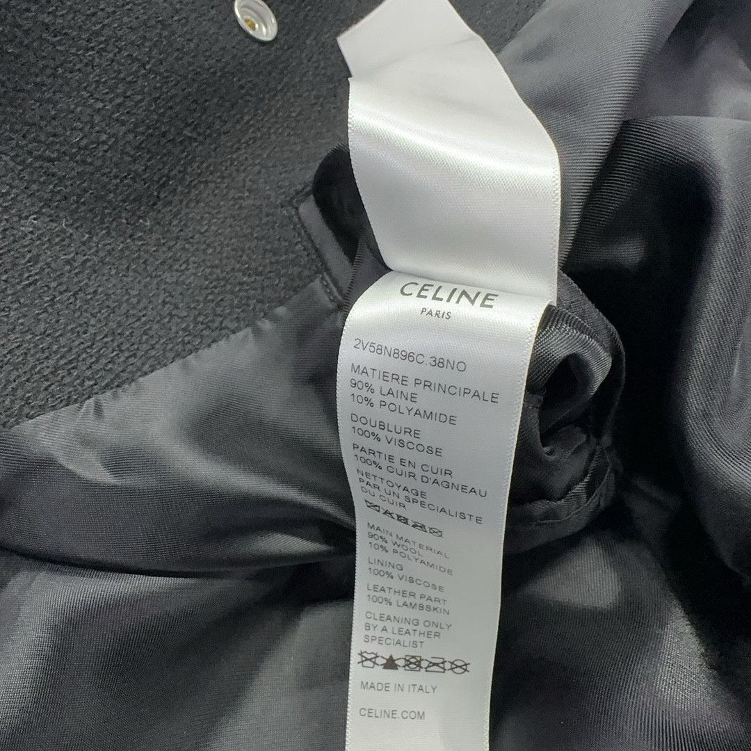 Celine CELINE Wool Leather Varsity Jacket Size M Size US M / EU 48-50 / 2 - 4 Thumbnail