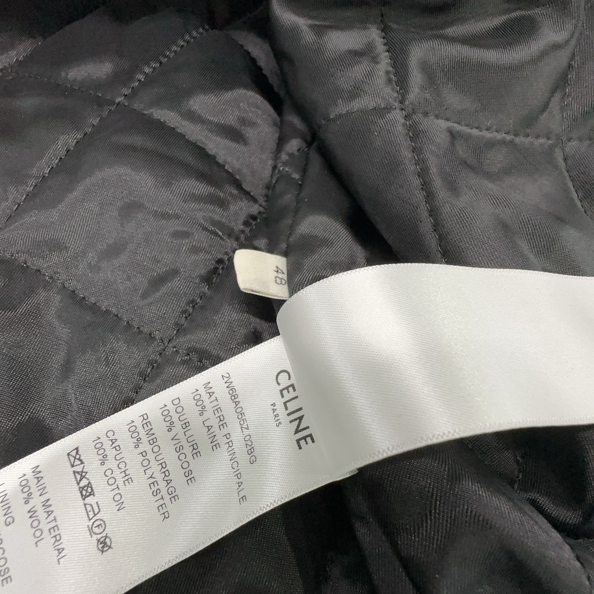 Celine CELINE Checkered Logo Hooded Jacket Size 48 Size US M / EU 48-50 / 2 - 3 Thumbnail