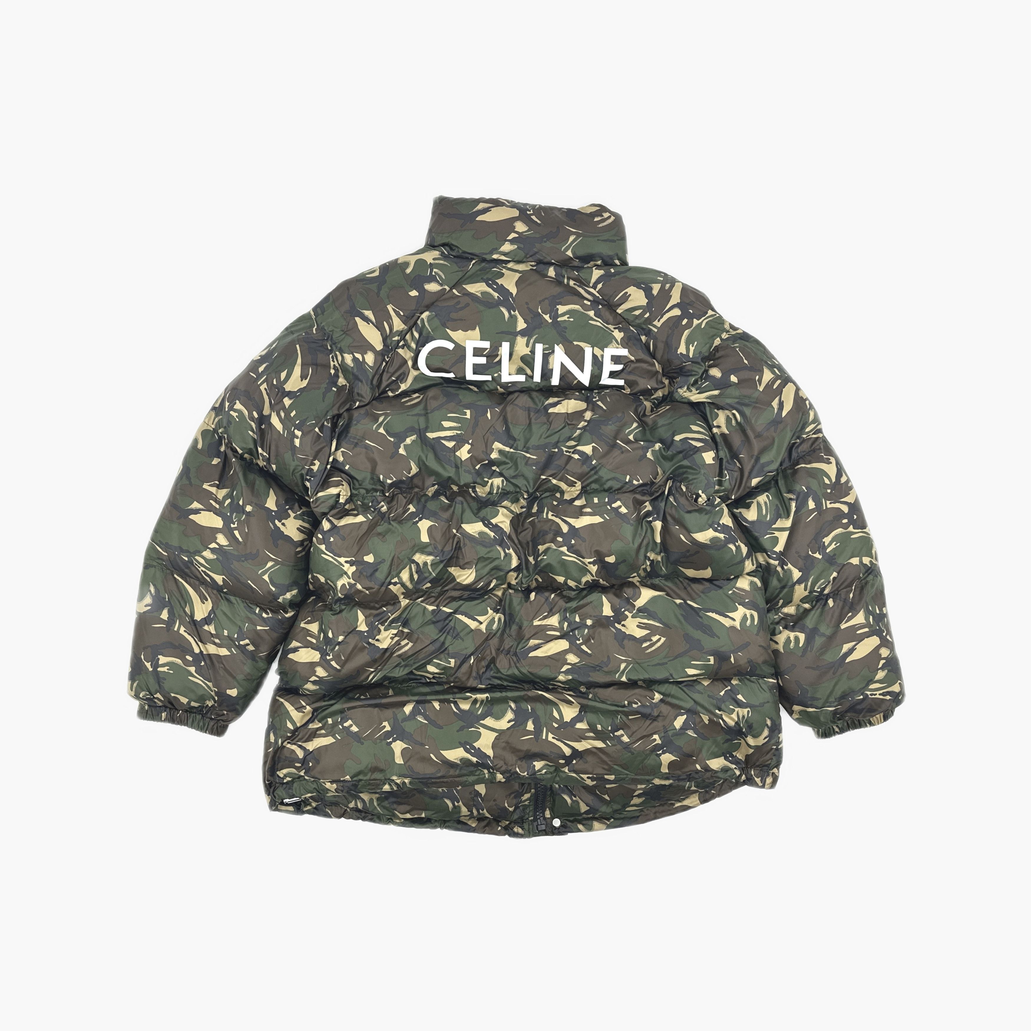 Celine CELINE Camo Logo Puffer Jacket Size 50 Size US M / EU 48-50 / 2 - 2 Thumbnail