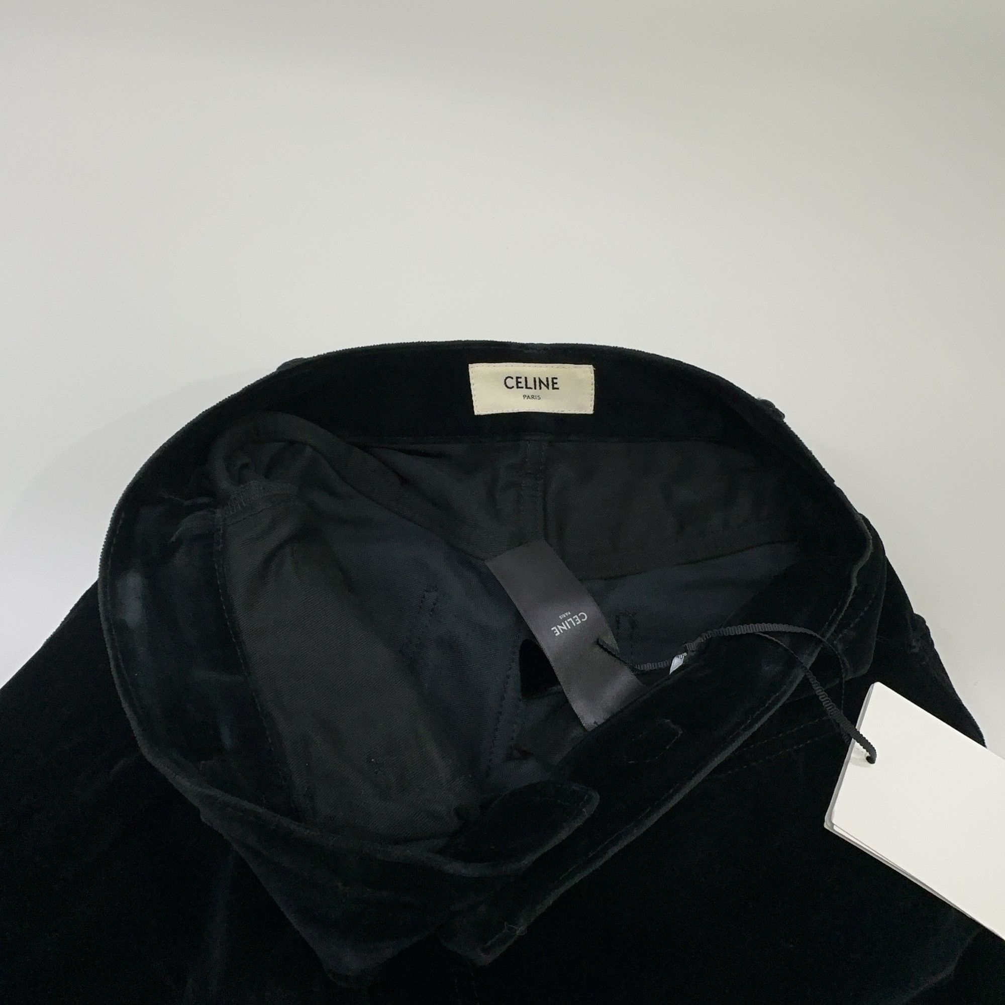 Celine Celine Black Velvet Chain Detail Pants Size 28 Size 28" / US 6 / IT 42 - 7 Thumbnail