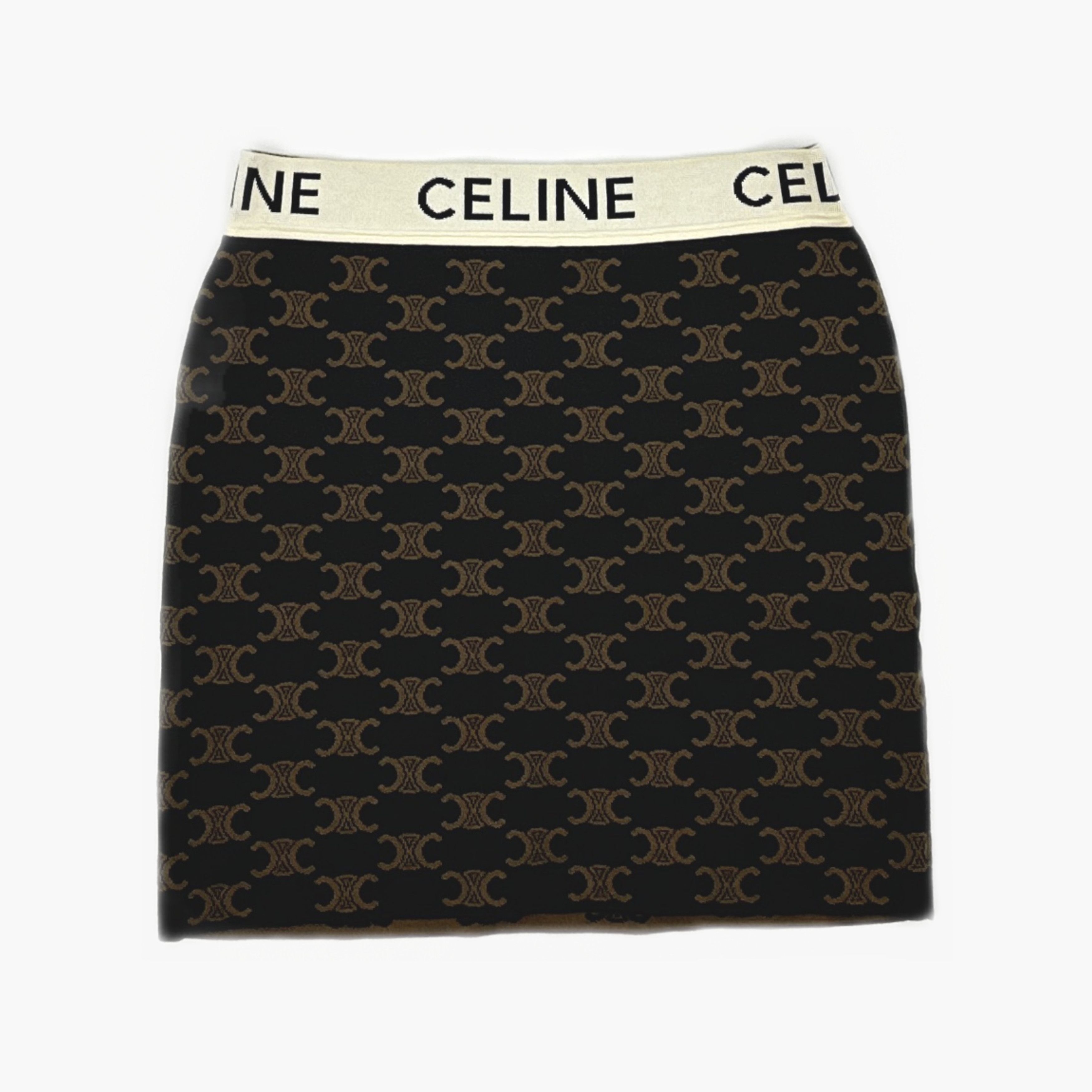 Celine Celine Triomphe Logo Knit Mini Skirt Size S Size 26" / US 2 / IT 38 - 2 Thumbnail