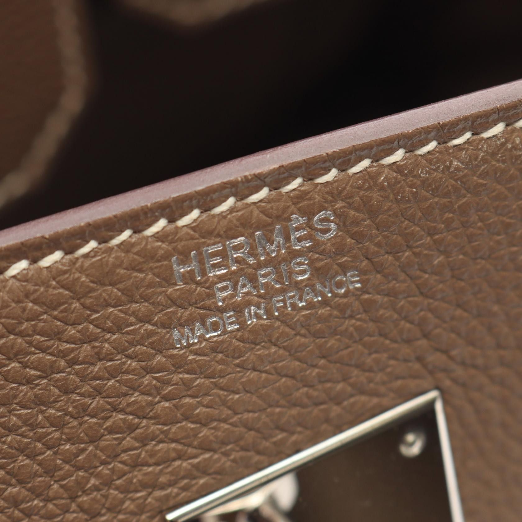 Hermes Hermes Hermes Birkin30 Clemence Leather Handbag N DUTY FREE for USA Size ONE SIZE - 4 Thumbnail