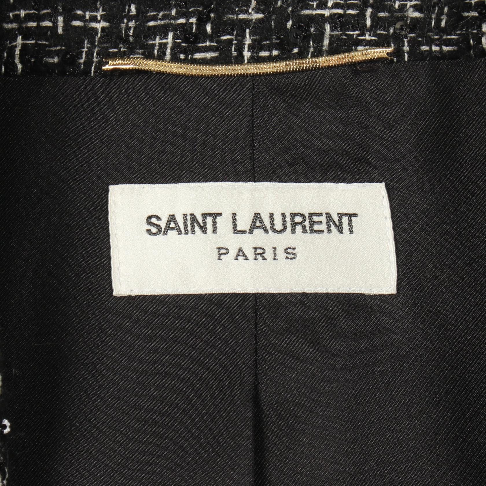 Yves Saint Laurent Yves Saint Laurent Saint Laurent Paris Tweed Sequin Jacket Textile Outerwear DUTY FREE for USA Size ONE SIZE - 3 Thumbnail
