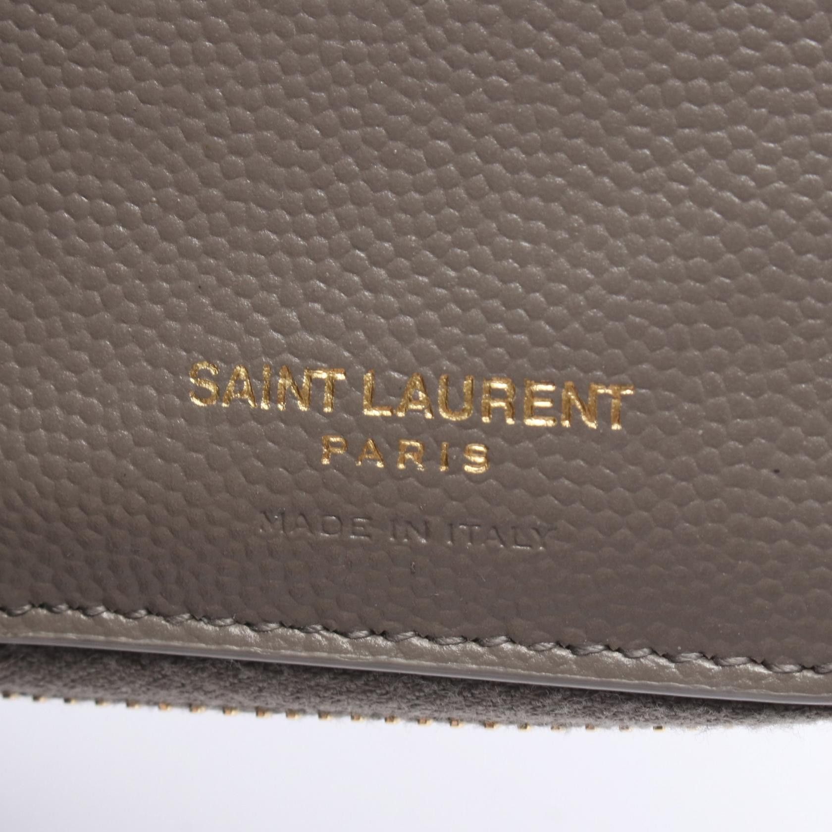 Yves Saint Laurent Yves Saint Laurent Saint Laurent Paris Monogram Leather Wallet Leather Short Wallet 668288 DUTY FREE for USA Size ONE SIZE - 4 Thumbnail