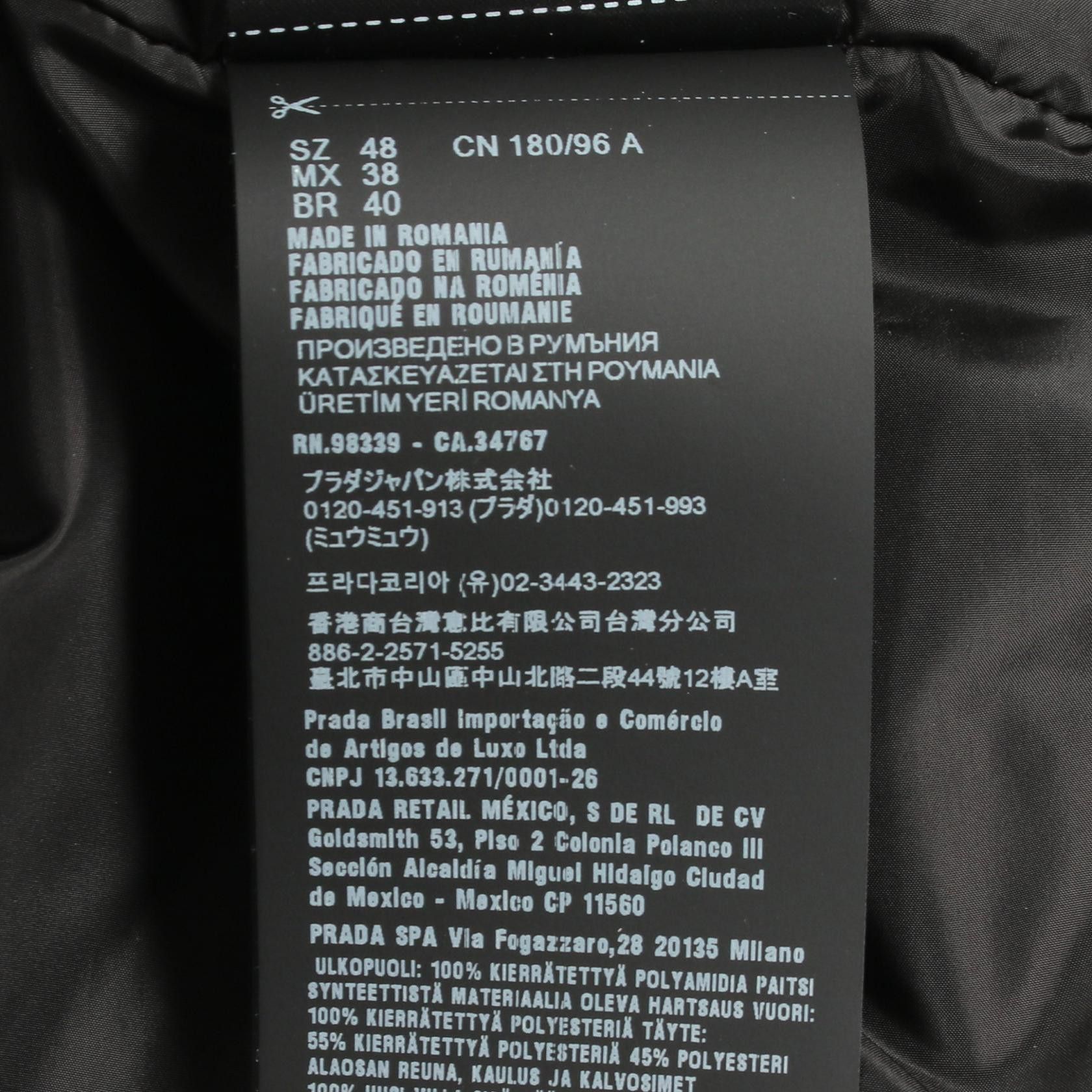 Prada Prada Prada Re-Nylon Jacket Textile Outerwear SGA038 DUTY FREE for USA Size ONE SIZE - 4 Thumbnail