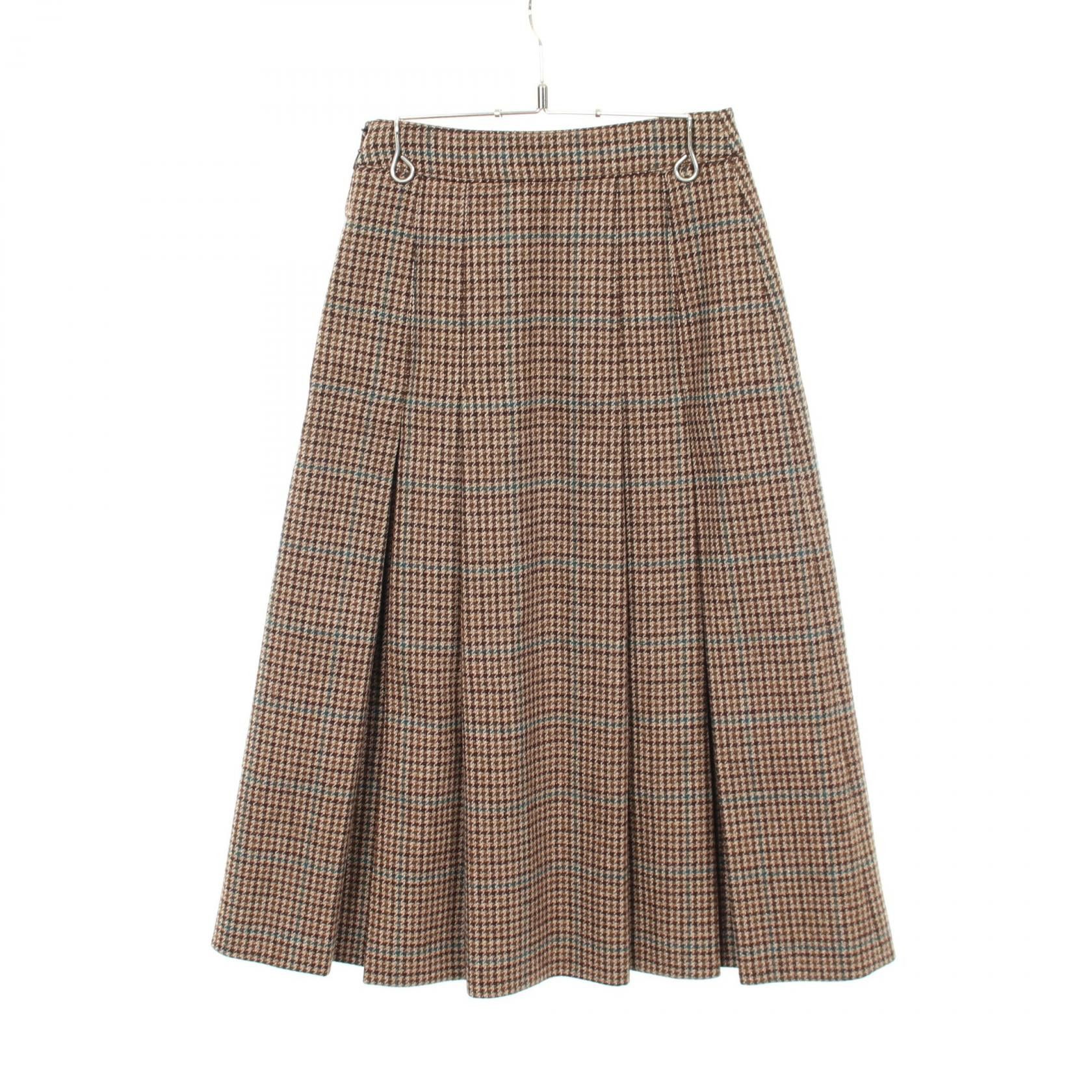 Celine Celine CELINE Houndstooth Wool Skirt Textile Skirts DUTY FREE for USA Size ONE SIZE - 2 Thumbnail
