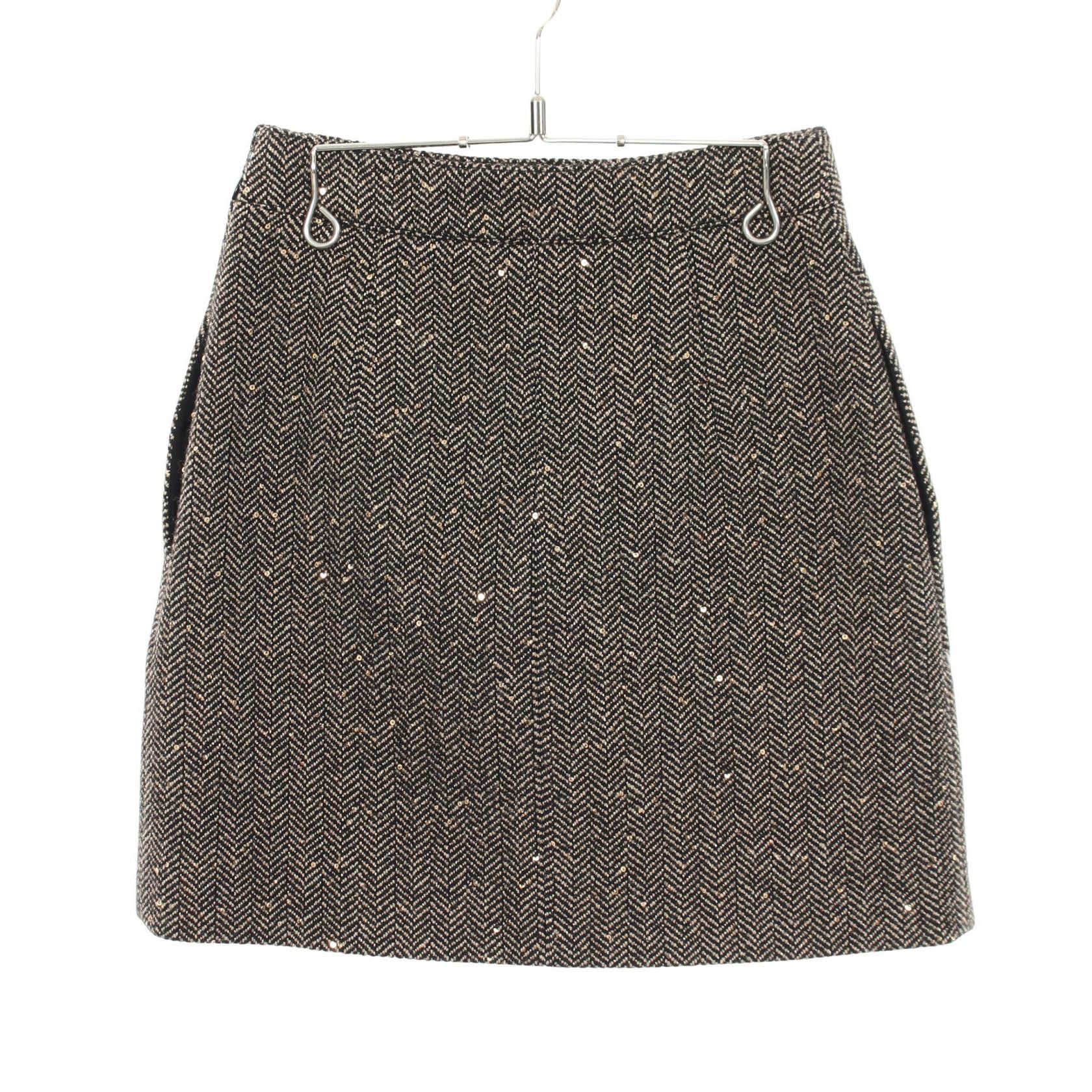 Celine Celine CELINE Herringbone Wool Skirt Textile Skirts 2J121235G DUTY FREE for USA Size ONE SIZE - 2 Thumbnail
