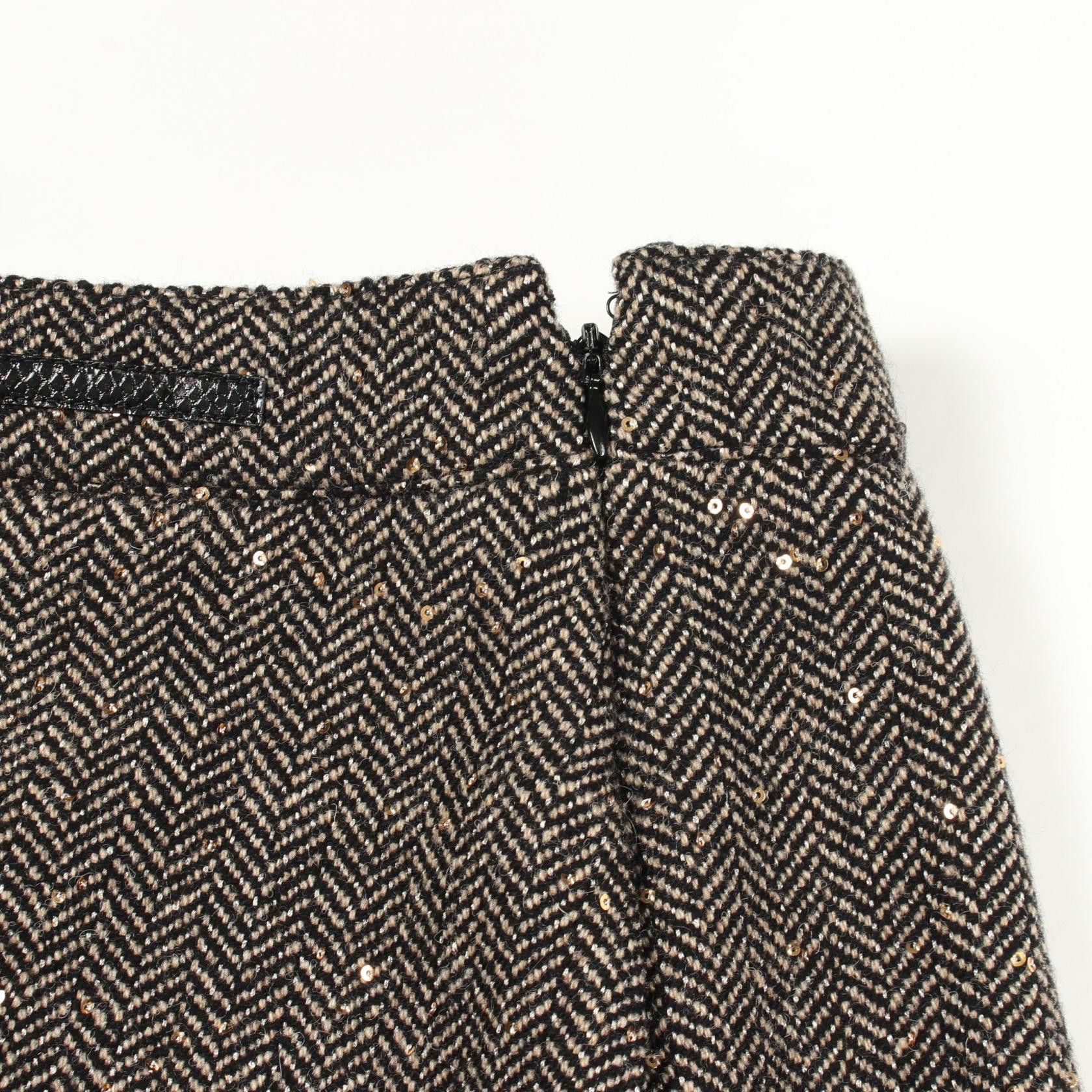 Celine Celine CELINE Herringbone Wool Skirt Textile Skirts 2J121235G DUTY FREE for USA Size ONE SIZE - 5 Thumbnail