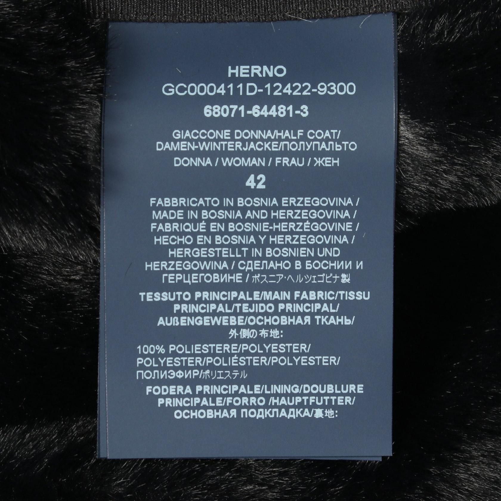 Other Other Herno Eco Fur Polyester Coat Textile Outerwear DUTY FREE for USA Size ONE SIZE - 5 Thumbnail
