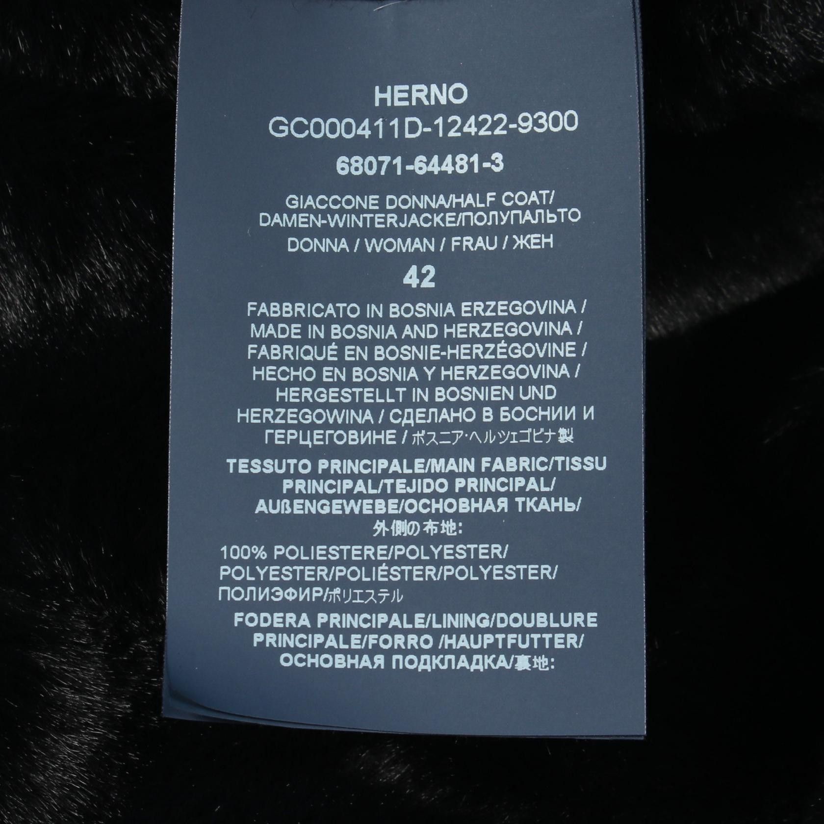 Other Other Herno SOFT FAUX FUR Polyester Coat Textile Outerwear GC000411D DUTY FREE for USA Size ONE SIZE - 5 Thumbnail