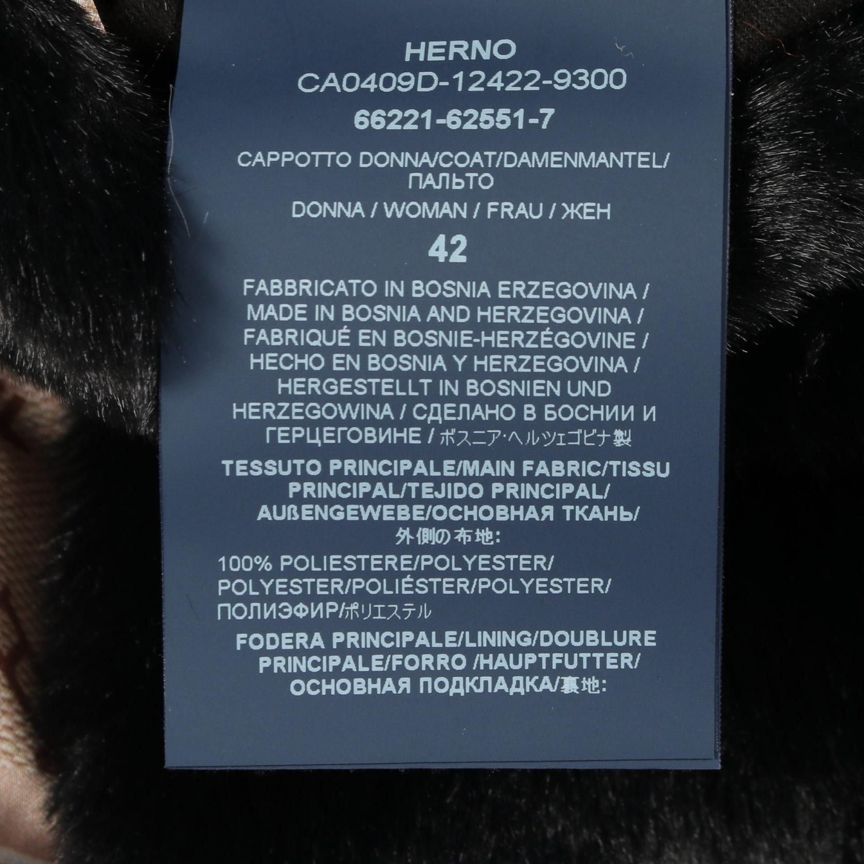 Other Other Herno Eco Fur Polyester Coat Textile Outerwear DUTY FREE for USA Size ONE SIZE - 5 Thumbnail