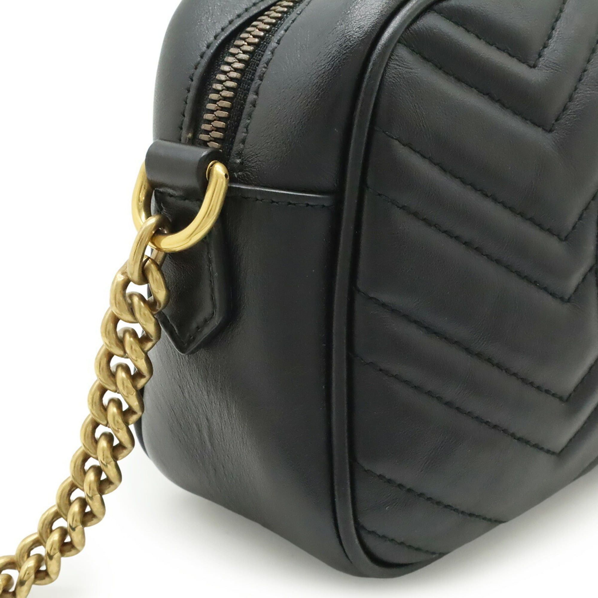 Gucci GUCCI GG Marmont Shoulder Bag, Pouch, Chain Quilted Leather, Black, 447632 Size ONE SIZE - 5 Thumbnail