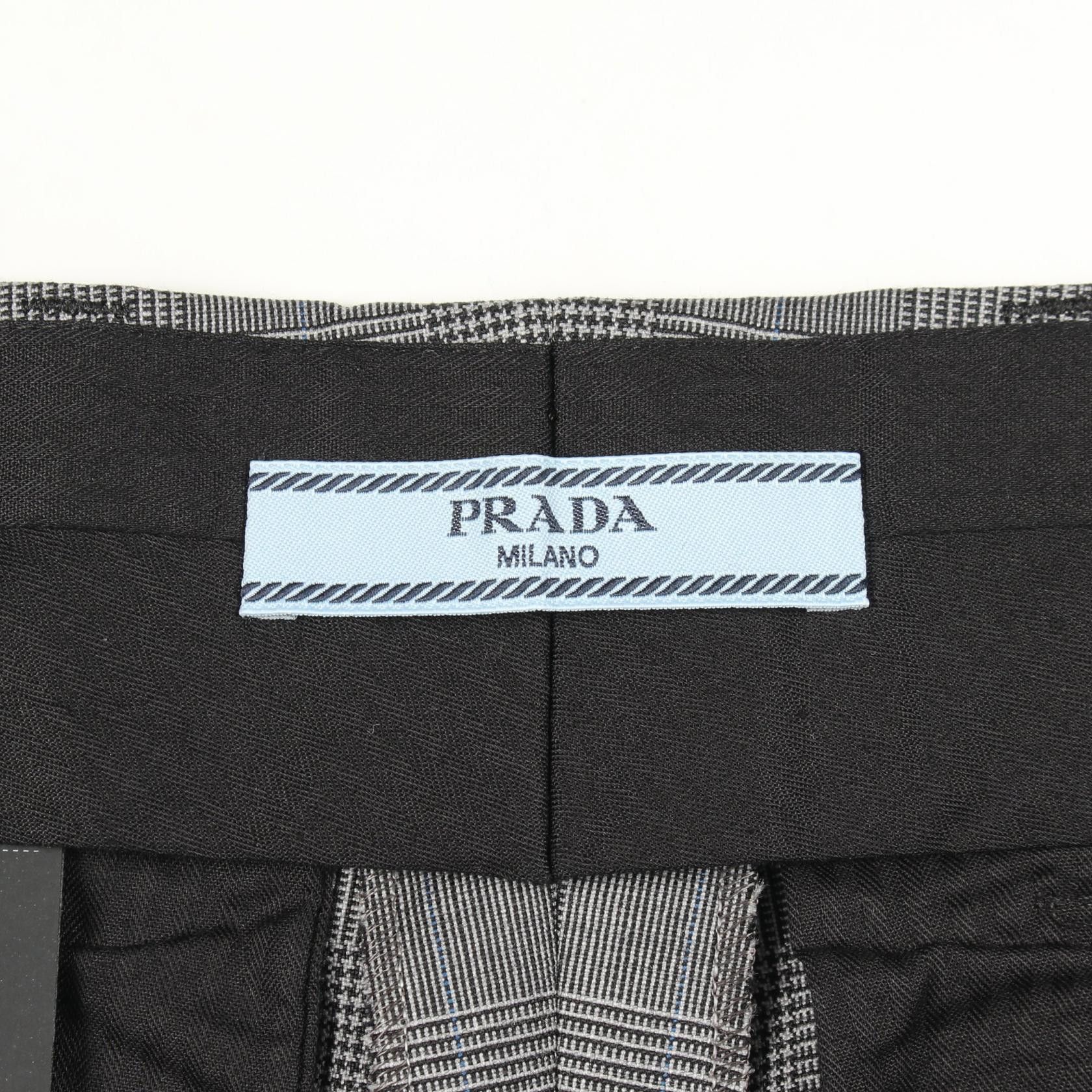 Prada Prada Prada Glen Check Wool Cotton Shorts Textile Shorts DUTY FREE for USA Size ONE SIZE - 3 Thumbnail