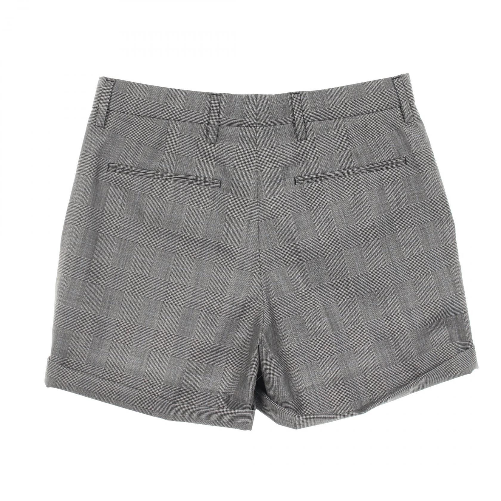 Prada Prada Prada Glen Check Wool Cotton Shorts Textile Shorts DUTY FREE for USA Size ONE SIZE - 2 Thumbnail