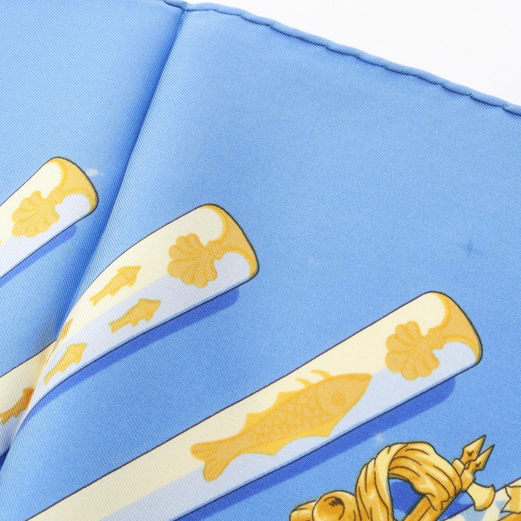Hermes Hermes Hermes Carre90 La MARINE a RAMES Silk Scarf Textile Scarf DUTY FREE for USA Size ONE SIZE - 6 Thumbnail