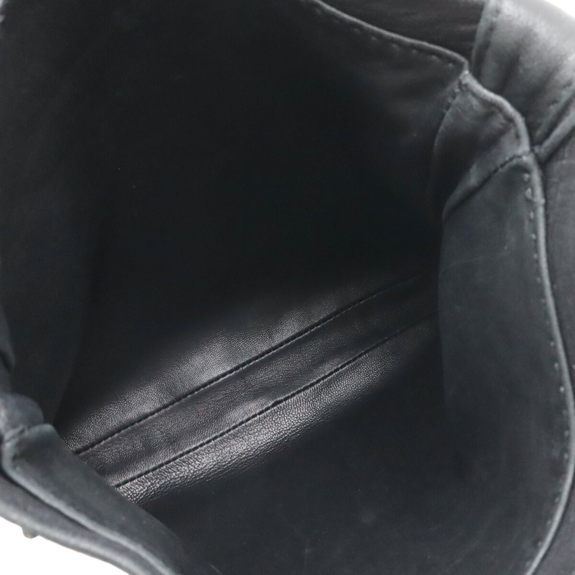 Hermes HERMES Clou de Selle Shoulder Bag/Pochette, Perforated Lambskin Leather, Black, □M Stamp Size ONE SIZE - 7 Thumbnail