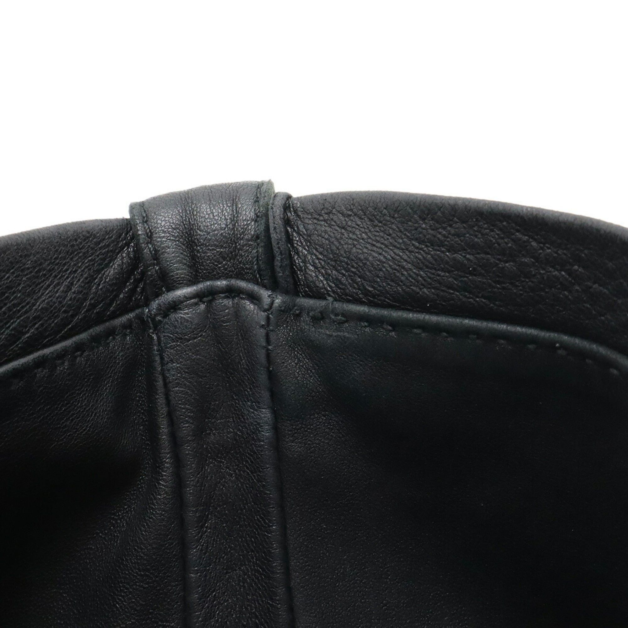 Hermes HERMES Clou de Selle Shoulder Bag/Pochette, Perforated Lambskin Leather, Black, □M Stamp Size ONE SIZE - 10 Thumbnail