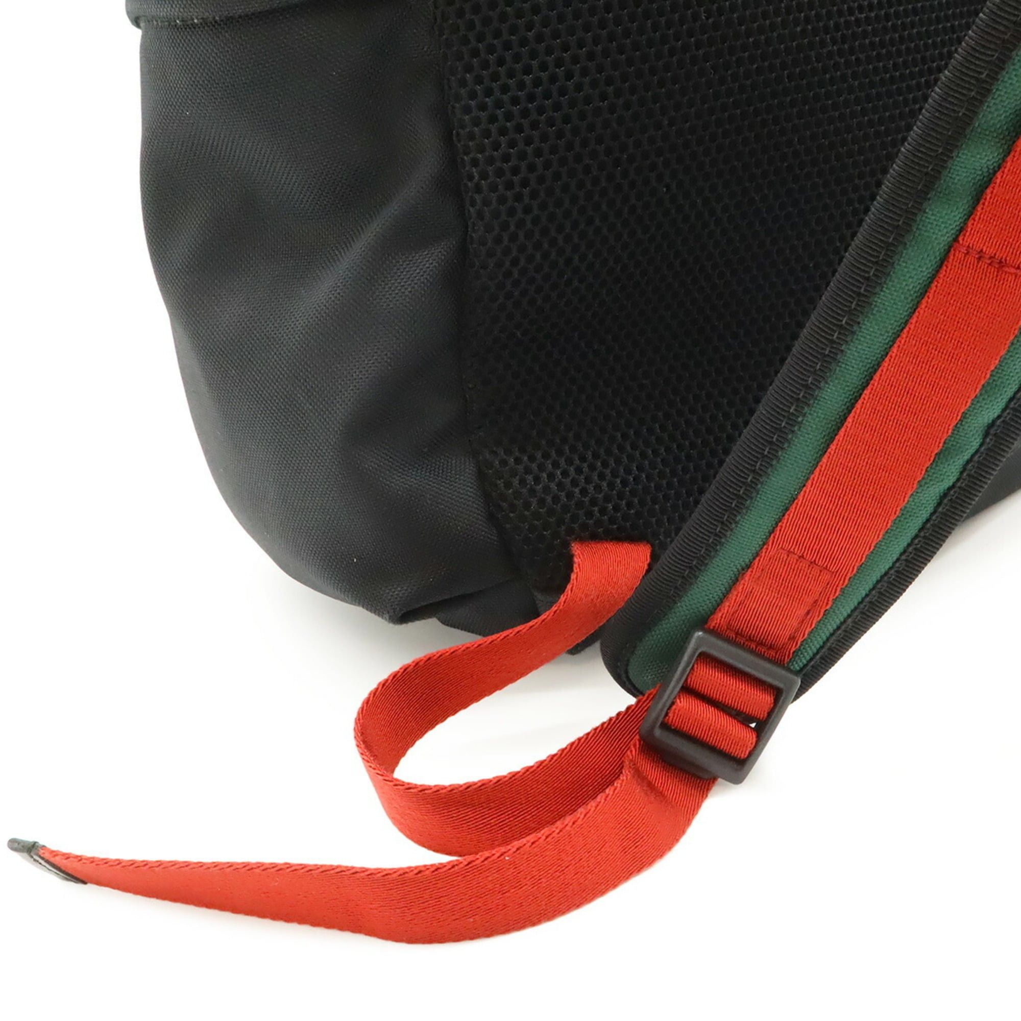 Gucci GUCCI Techno Canvas Web Line Sherry Cat Head Backpack Rucksack Leather Black 429037 Size ONE SIZE - 6 Thumbnail