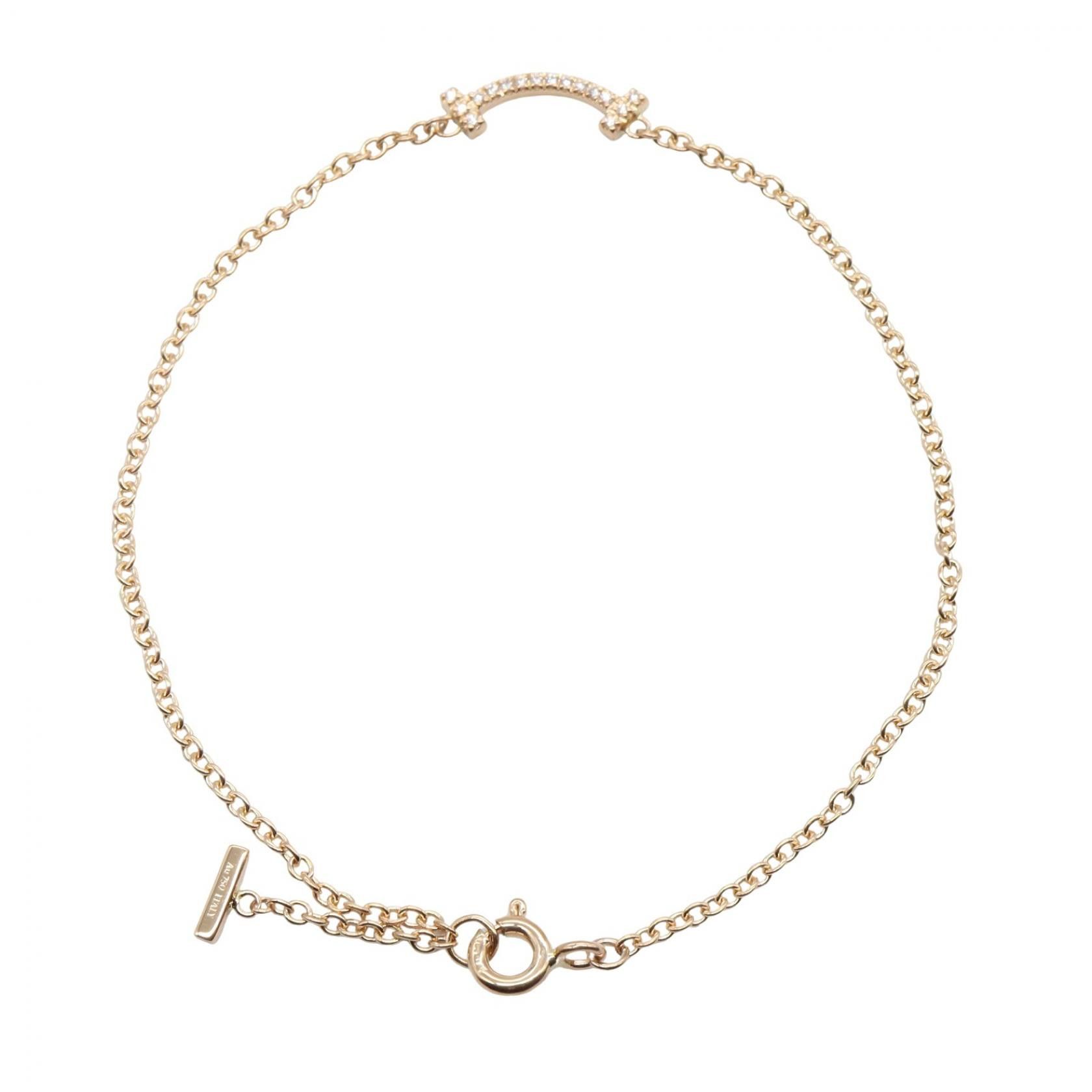 Tiffany & Co. Tiffany & Co. Tiffany＆Co. T Smile Mini Au750 Diamond Bracelet Precious Metal Bracelet DUTY FREE for USA Size ONE SIZE - 2 Thumbnail