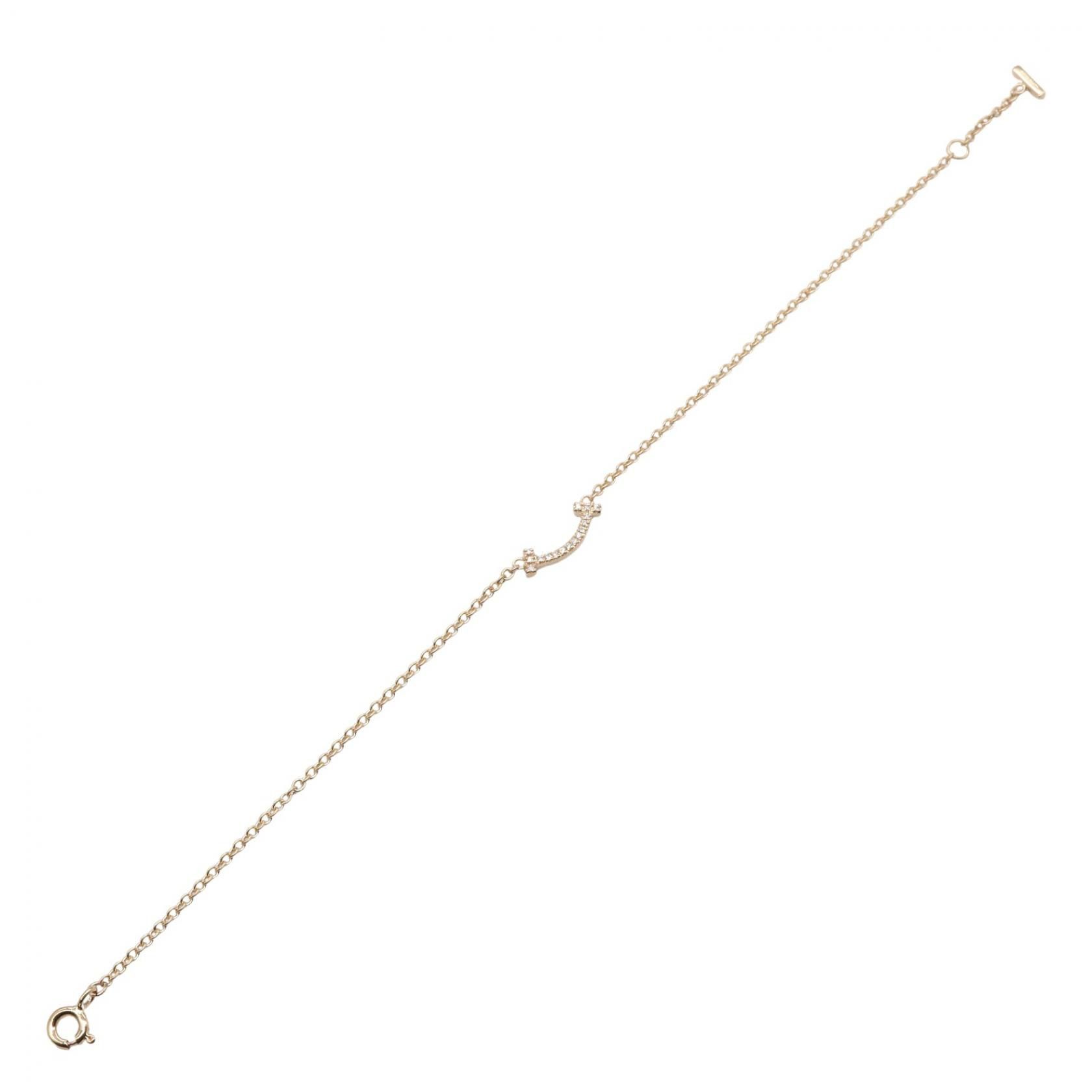 Tiffany & Co. Tiffany & Co. Tiffany＆Co. T Smile Mini Au750 Diamond Bracelet Precious Metal Bracelet DUTY FREE for USA Size ONE SIZE - 3 Thumbnail