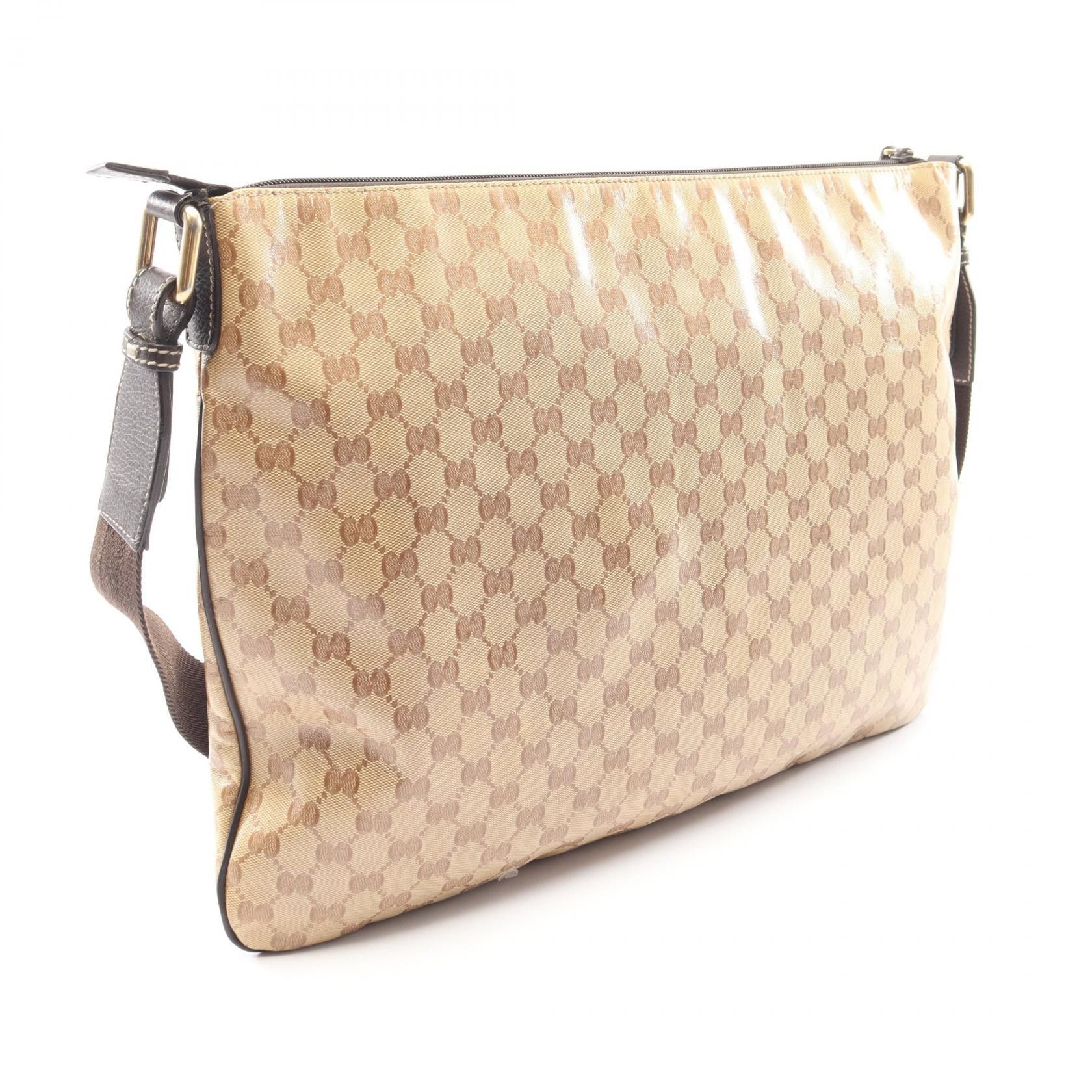 Gucci Gucci Gucci GG Crystal PVC Coated Canvas Leather Shoulder Bag Plastic / Synthetic Shoulder Bag 190628 DUTY FREE for USA Size ONE SIZE - 2 Thumbnail