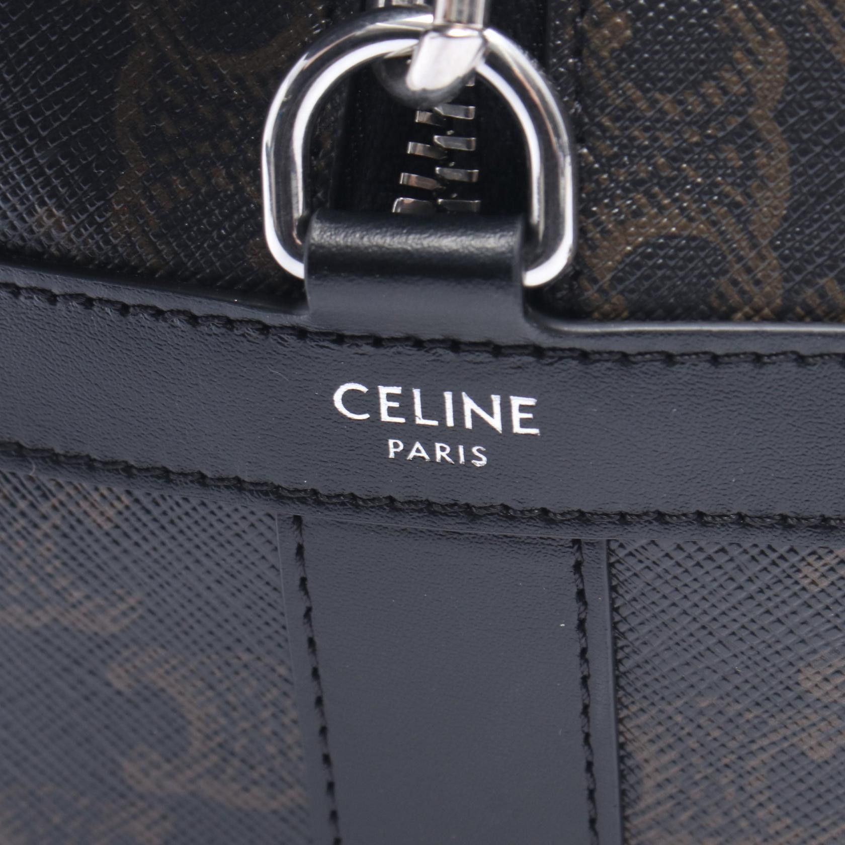 Celine Celine CELINE Triomphe Coated Canvas Leather Shoulder Bag Plastic / Synthetic Shoulder Bag 116382EVJ DUTY FREE for USA Size ONE SIZE - 4 Thumbnail