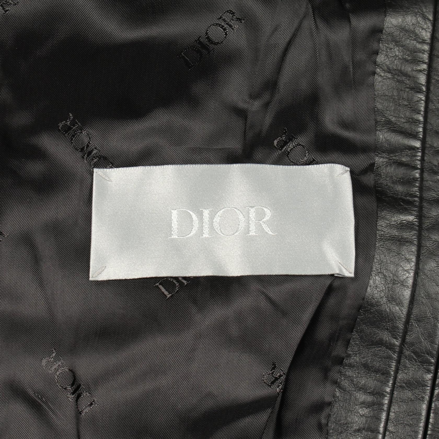 Dior Dior Dior Calfskin Jacket Leather Outerwear 013L408A0384 DUTY FREE for USA Size ONE SIZE - 3 Thumbnail
