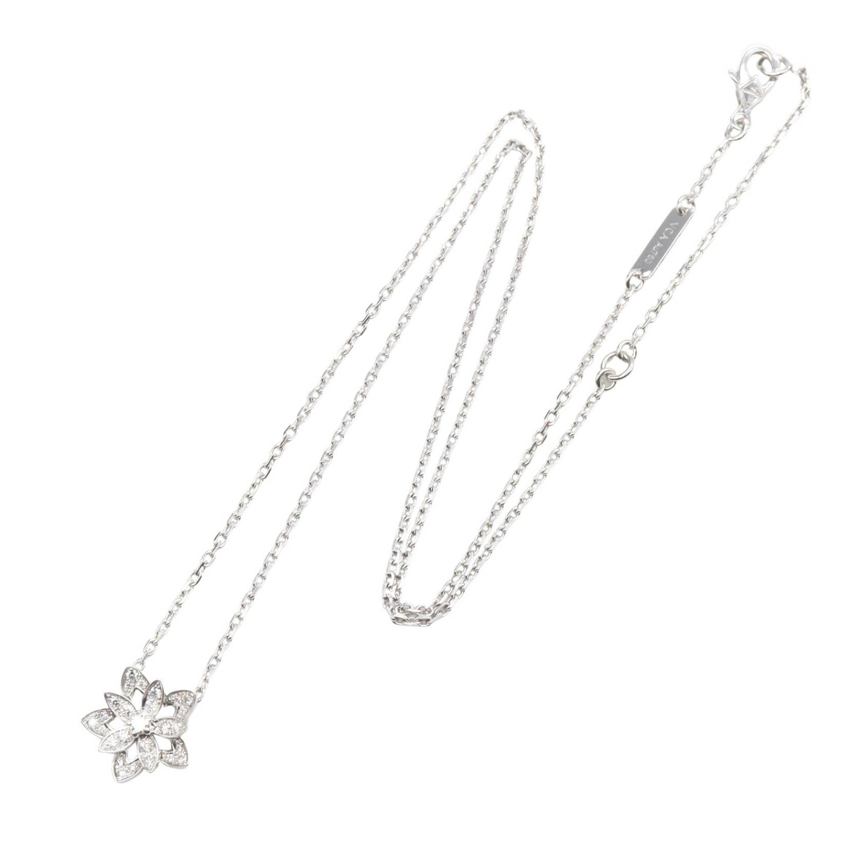 Van Cleef & Arpels Van Cleef & Arpels Van Cleef & Arpels Lotus Au750 Diamond Necklace Precious Metal Necklace DUTY FREE for USA Size ONE SIZE - 2 Thumbnail