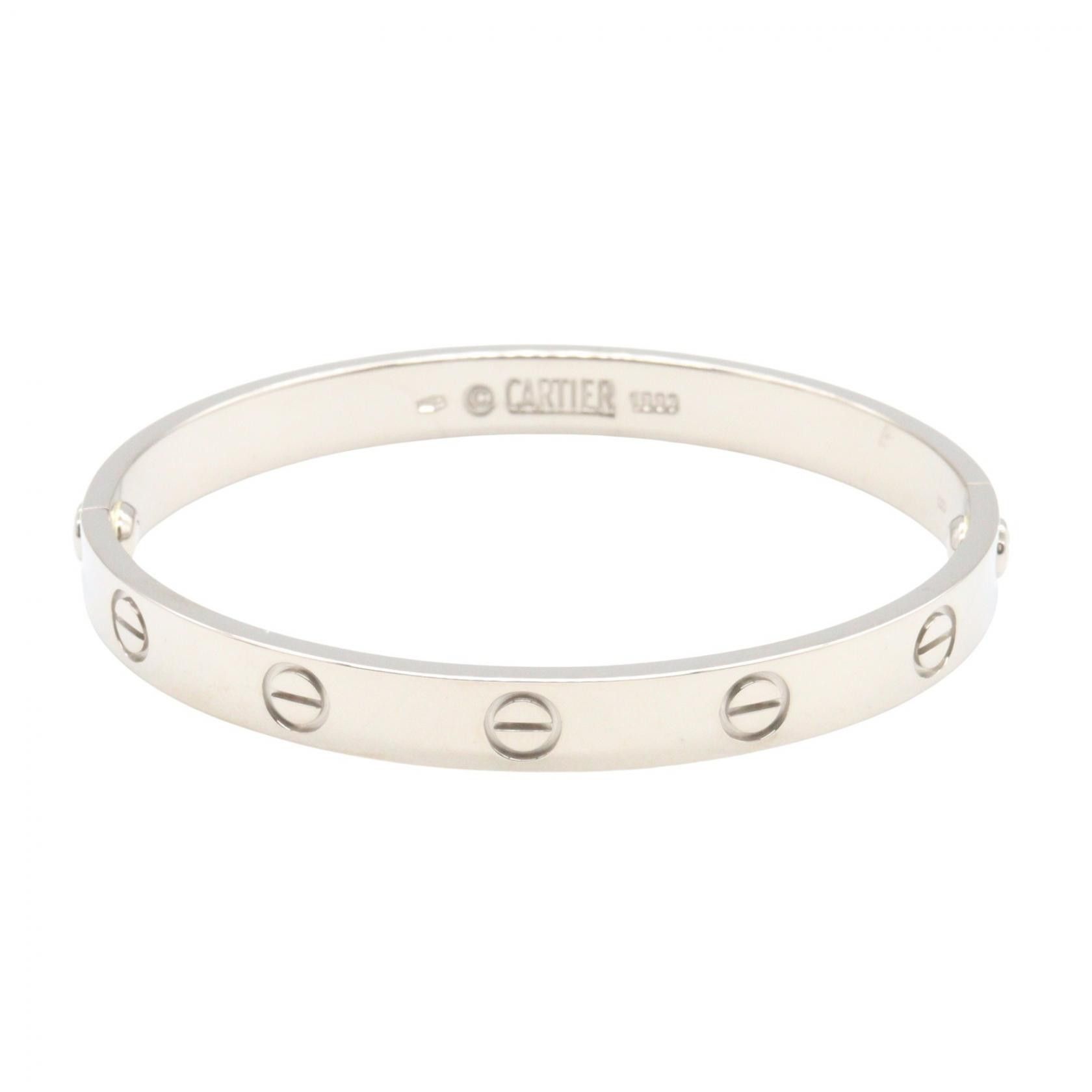 Cartier Cartier Cartier Love Au750 White Gold Bracelet Size 16 Precious Metal Bracelet DUTY FREE for USA Size ONE SIZE - 2 Thumbnail