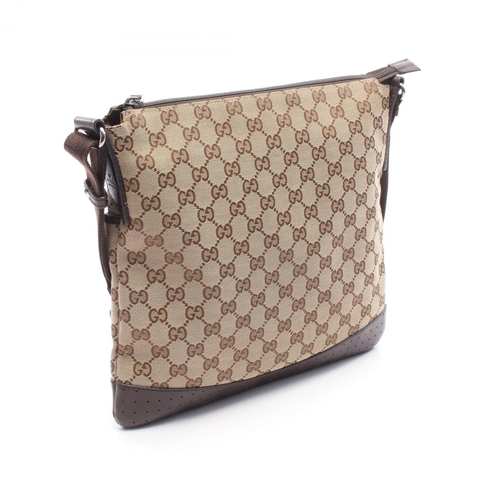 Gucci Gucci Gucci GG Canvas Leather Shoulder Bag Textile Shoulder Bag 145857 DUTY FREE for USA Size ONE SIZE - 2 Thumbnail