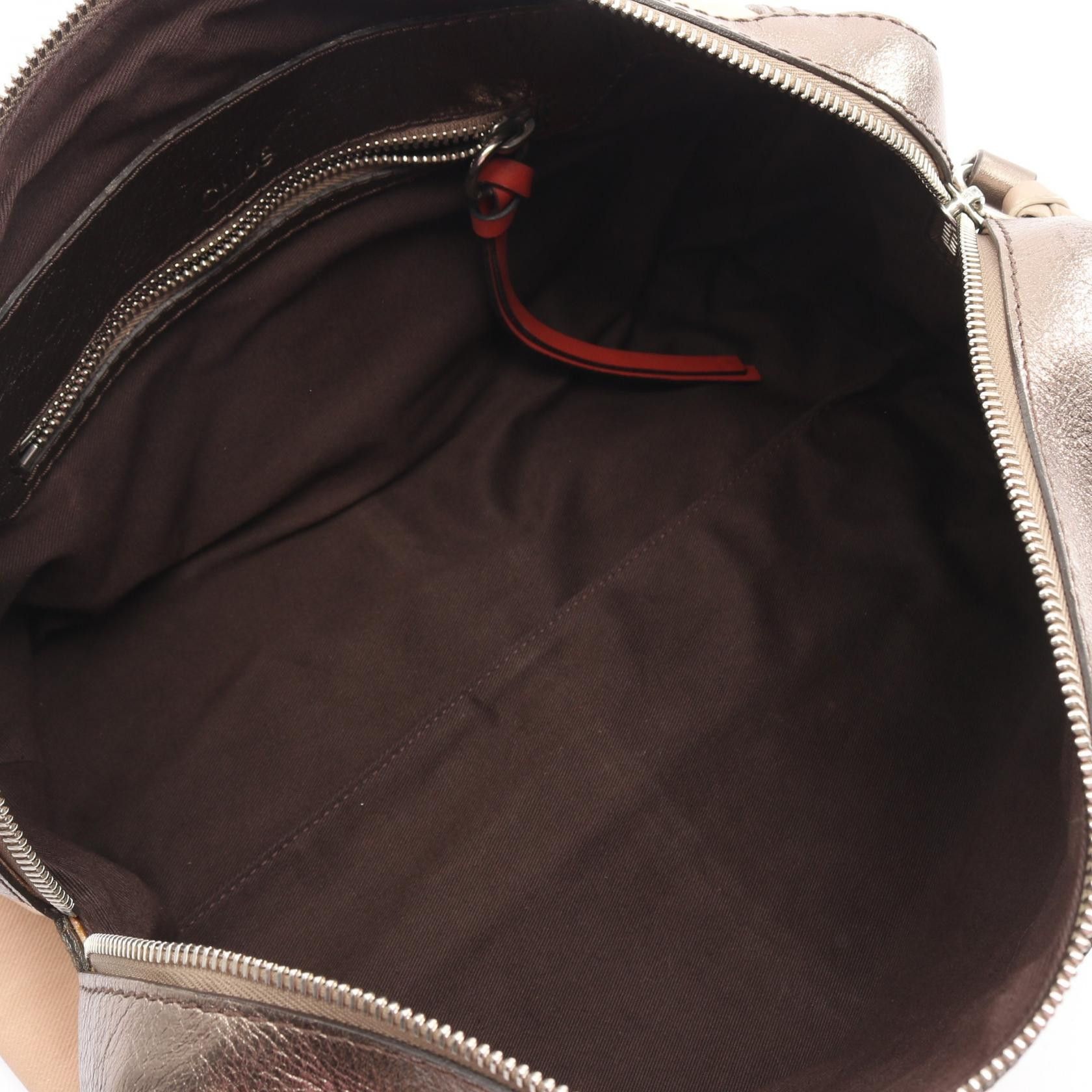 Chloe Chloe Chloe Logo Metallic Canvas Leather Boston Bag Leather Travel Bag DUTY FREE for USA Size ONE SIZE - 3 Thumbnail