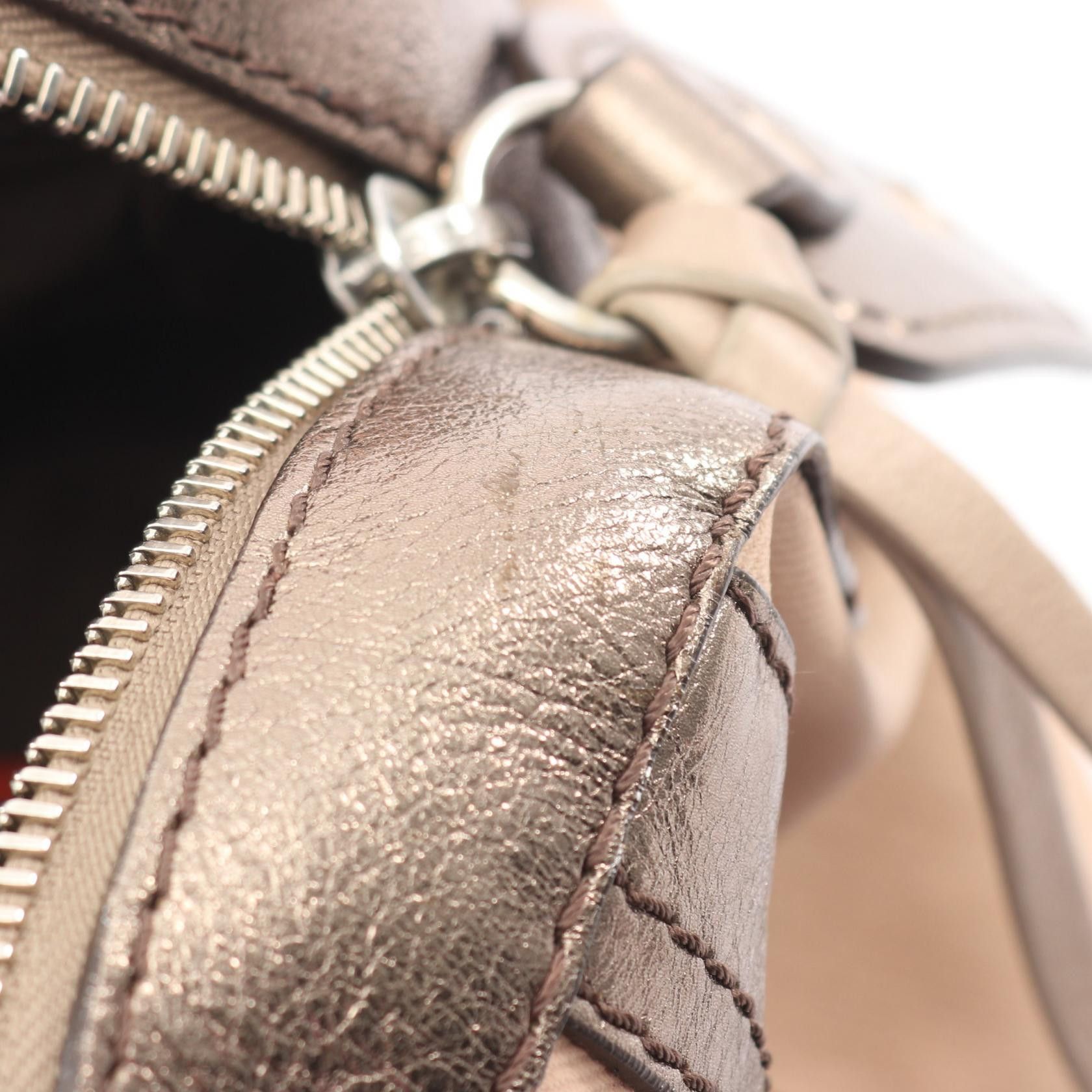 Chloe Chloe Chloe Logo Metallic Canvas Leather Boston Bag Leather Travel Bag DUTY FREE for USA Size ONE SIZE - 8 Thumbnail
