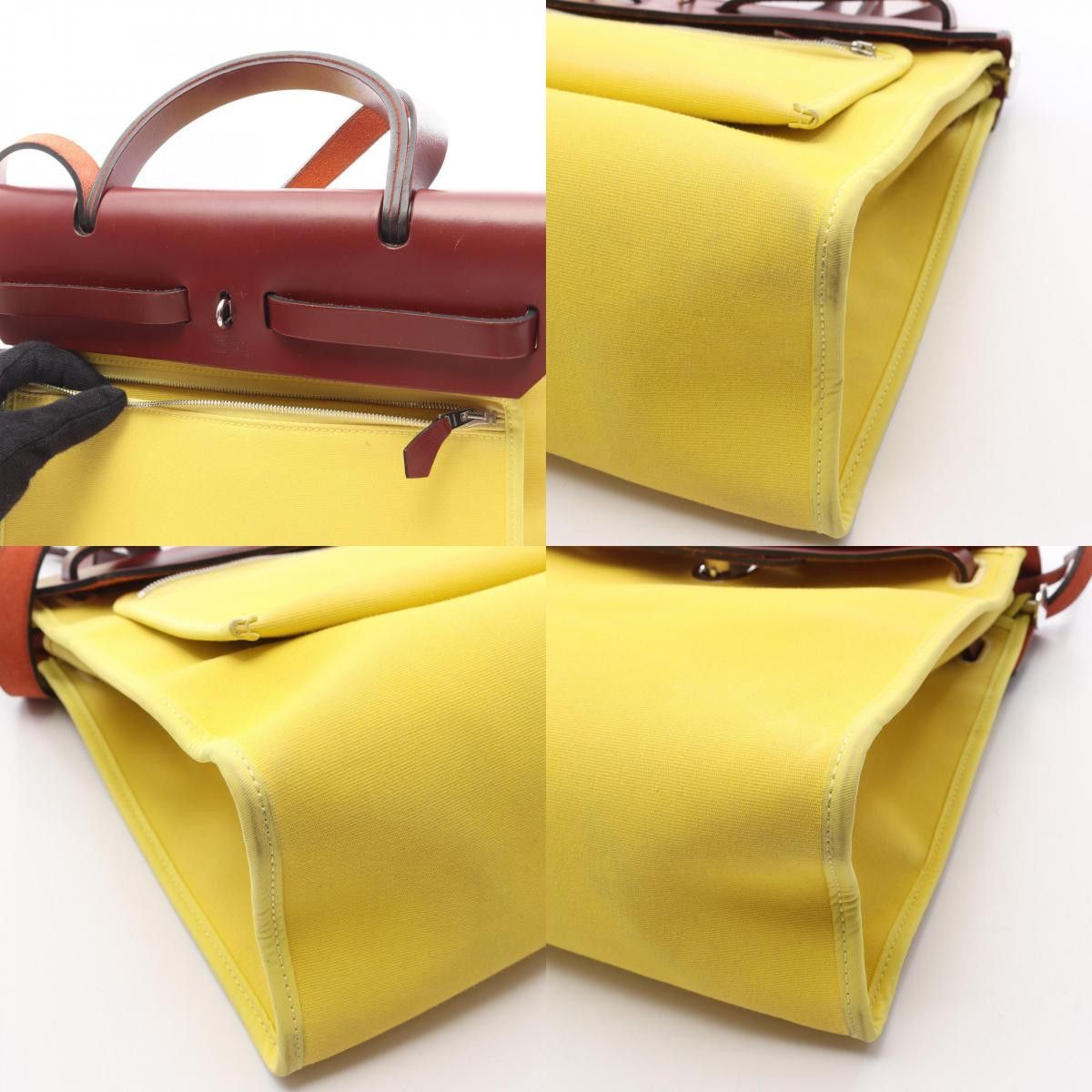 Hermes Hermes Hermes Herbag Zip PM Canvas Leather Handbag Leather Handbag X2016 DUTY FREE for USA Size ONE SIZE - 9 Thumbnail