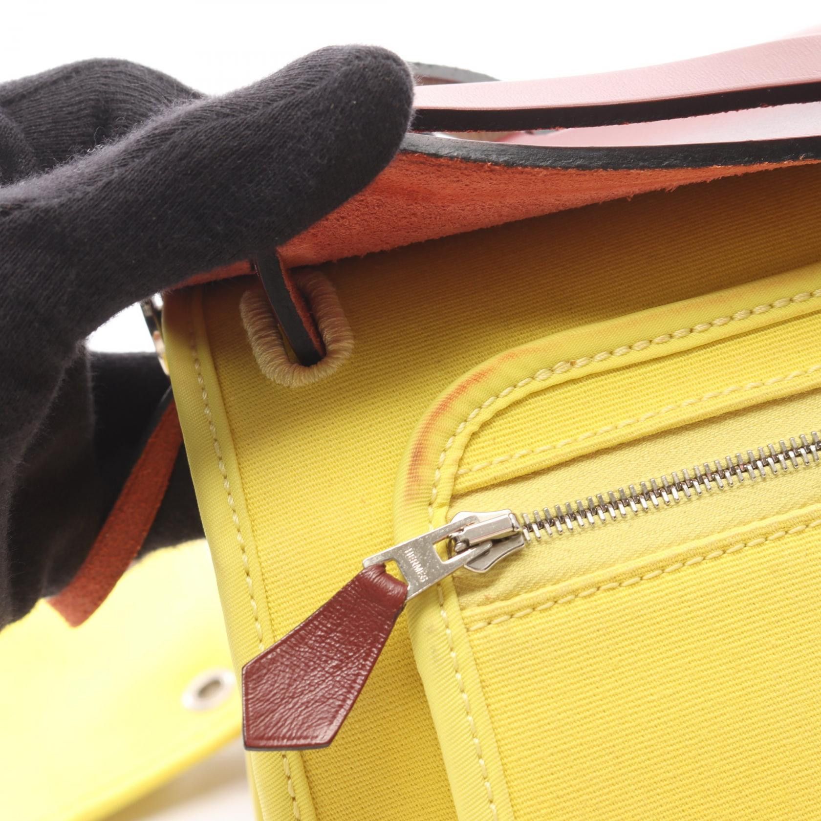 Hermes Hermes Hermes Herbag Zip PM Canvas Leather Handbag Leather Handbag X2016 DUTY FREE for USA Size ONE SIZE - 7 Thumbnail