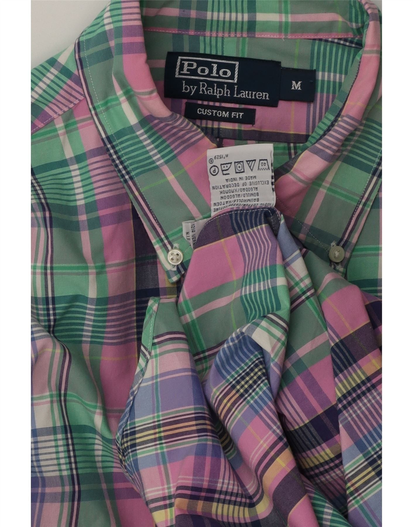 Polo Ralph Lauren Mens Custom Fit Shirt Medium Multicoloured Check Cotton Size US M / EU 48-50 / 2 - 3 Thumbnail