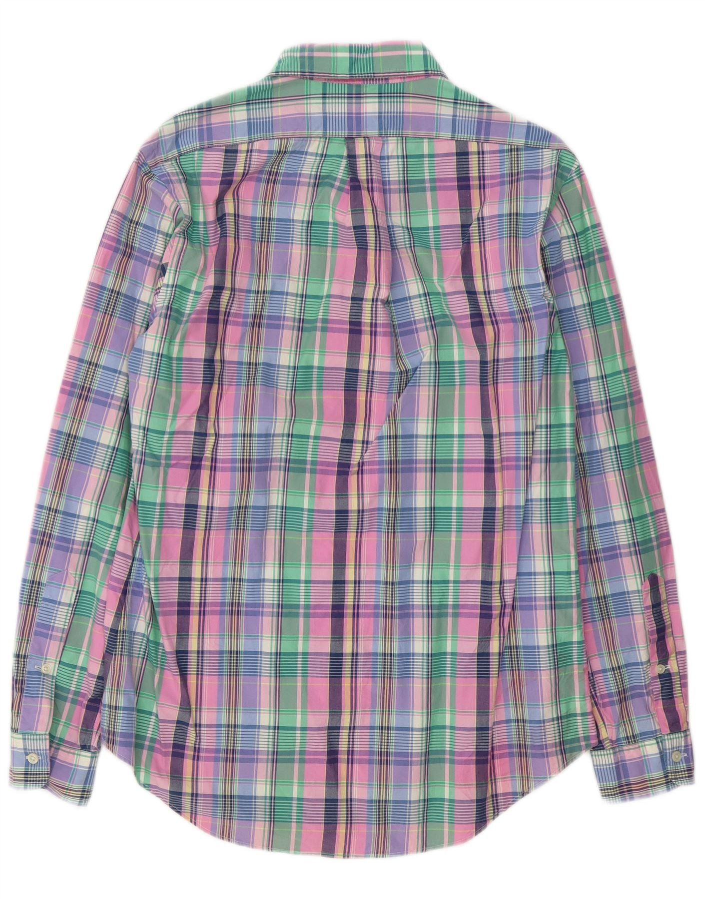 Polo Ralph Lauren Mens Custom Fit Shirt Medium Multicoloured Check Cotton Size US M / EU 48-50 / 2 - 2 Thumbnail