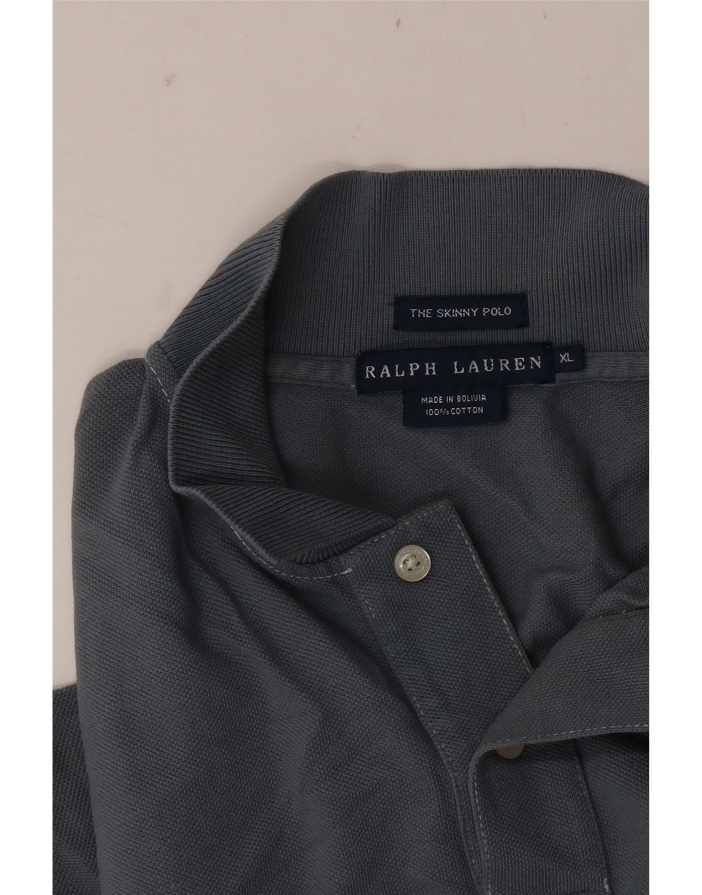 Polo Ralph Lauren Mens The Skinny Polo Polo Shirt XL Grey Cotton Size US M / EU 48-50 / 2 - 3 Thumbnail