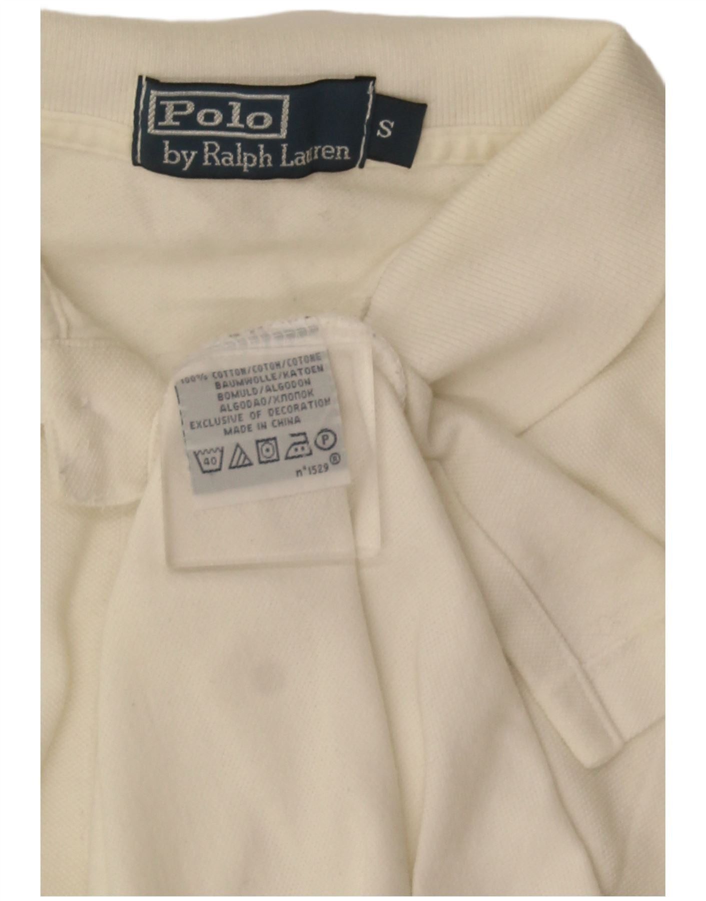 Polo Ralph Lauren Mens Polo Shirt Small White Cotton Size US S / EU 44-46 / 1 - 6 Thumbnail