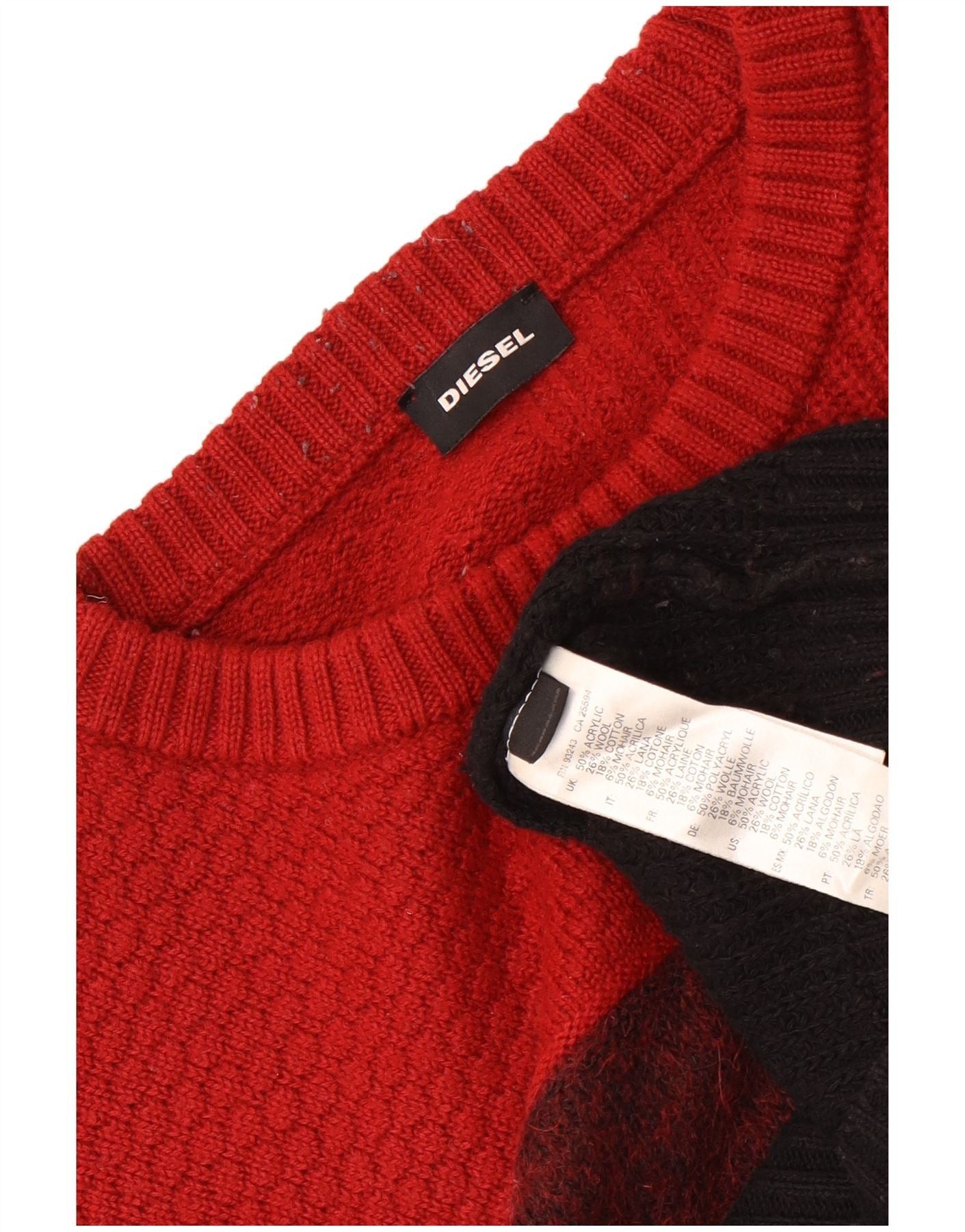 Diesel Mens Crew Neck Jumper Sweater Medium Multicoloured Colourblo Size US M / EU 48-50 / 2 - 3 Thumbnail