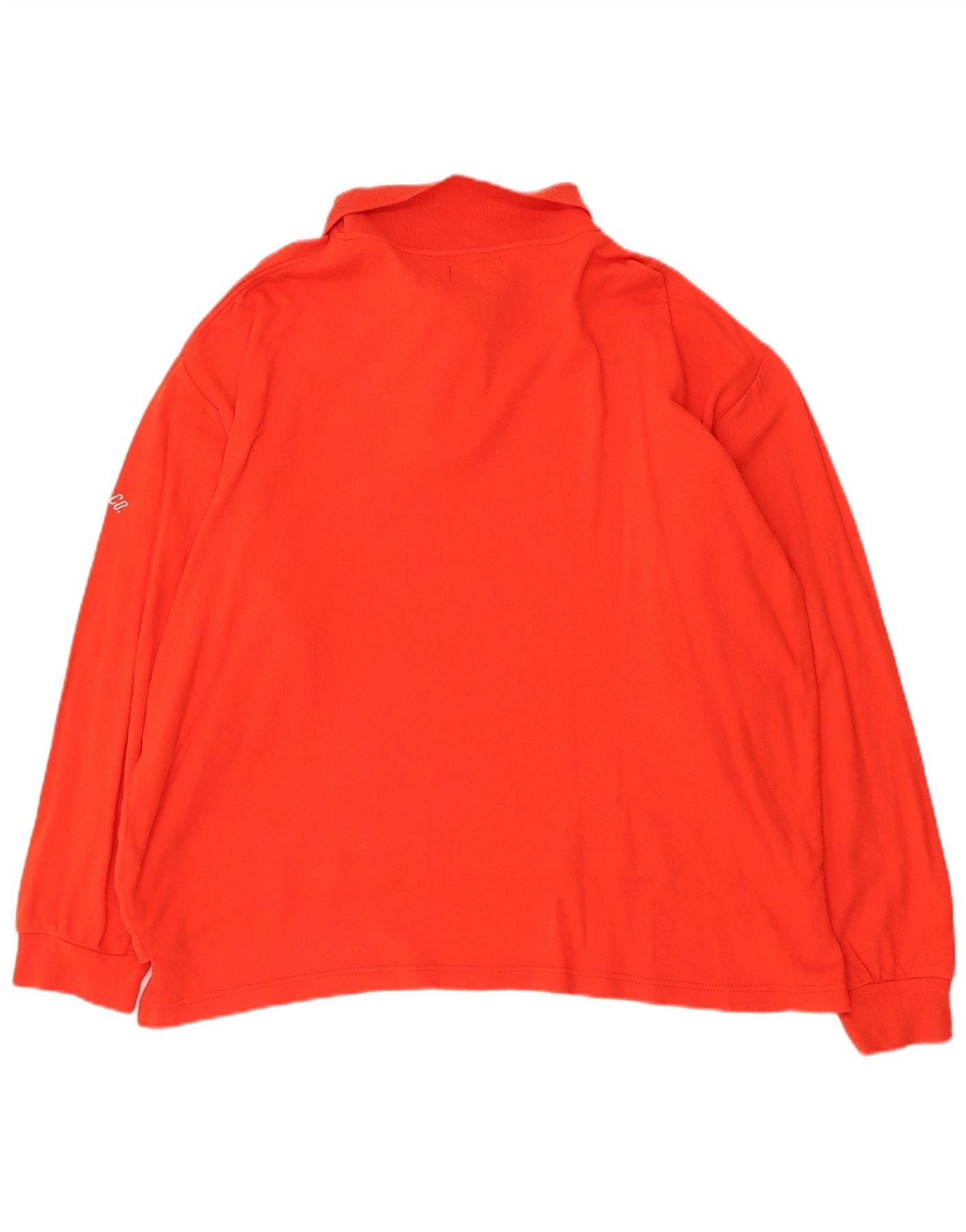 Polo Ralph Lauren Mens Long Sleeve Polo Shirt Large Orange Cotton Size US L / EU 52-54 / 3 - 2 Thumbnail