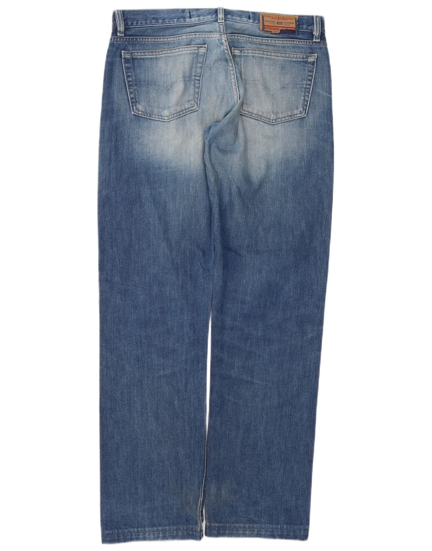 Diesel Womens Straight Jeans W32 L32 Blue Cotton Size 24" / US 00 / IT 34 - 2 Thumbnail