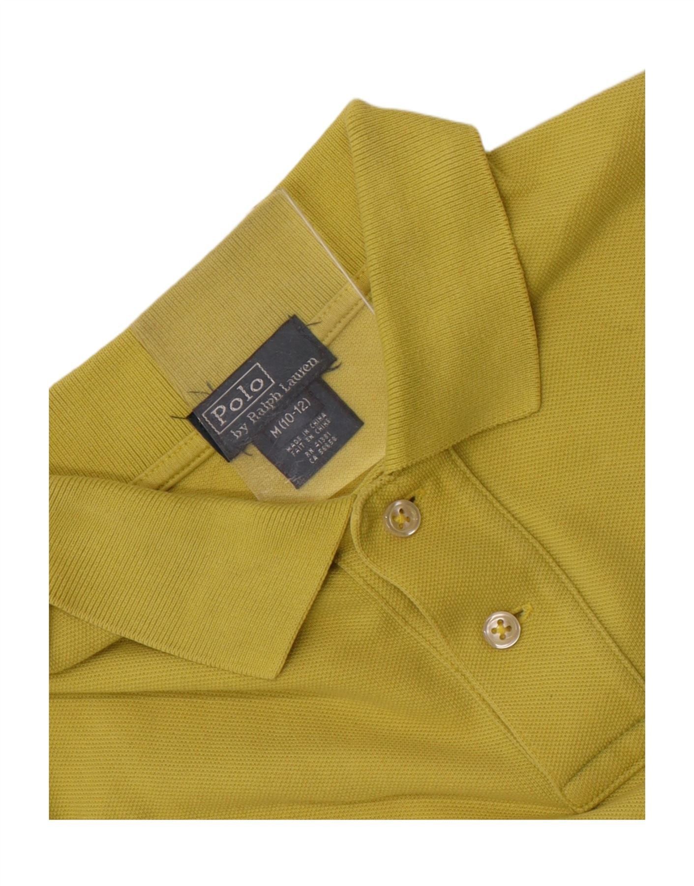 Polo Ralph Lauren Boys Polo Shirt 10-11 Years Medium Yellow Size M / US 6-8 / IT 42-44 - 4 Thumbnail