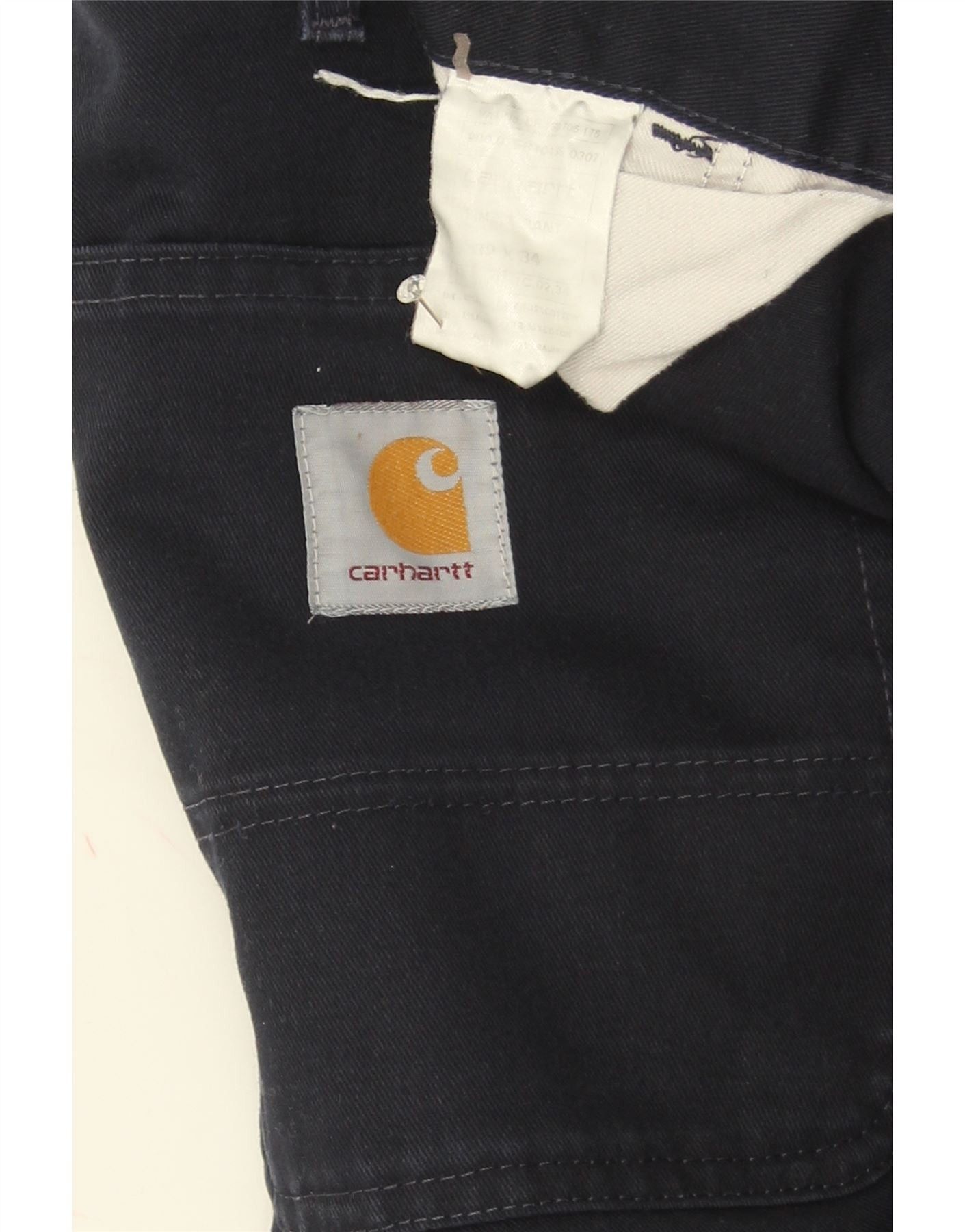 Carhartt Womens Straight Chino Trousers W32 L34 Navy Blue Size 24" / US 00 / IT 34 - 4 Thumbnail