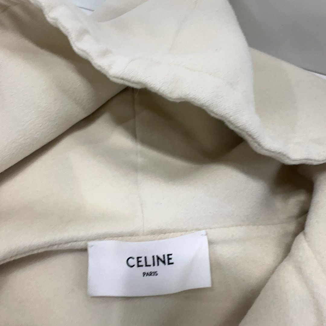 Celine CELINE Triomphe Logo Hooded Jacket Beige Size 40 Size M / US 6-8 / IT 42-44 - 4 Thumbnail