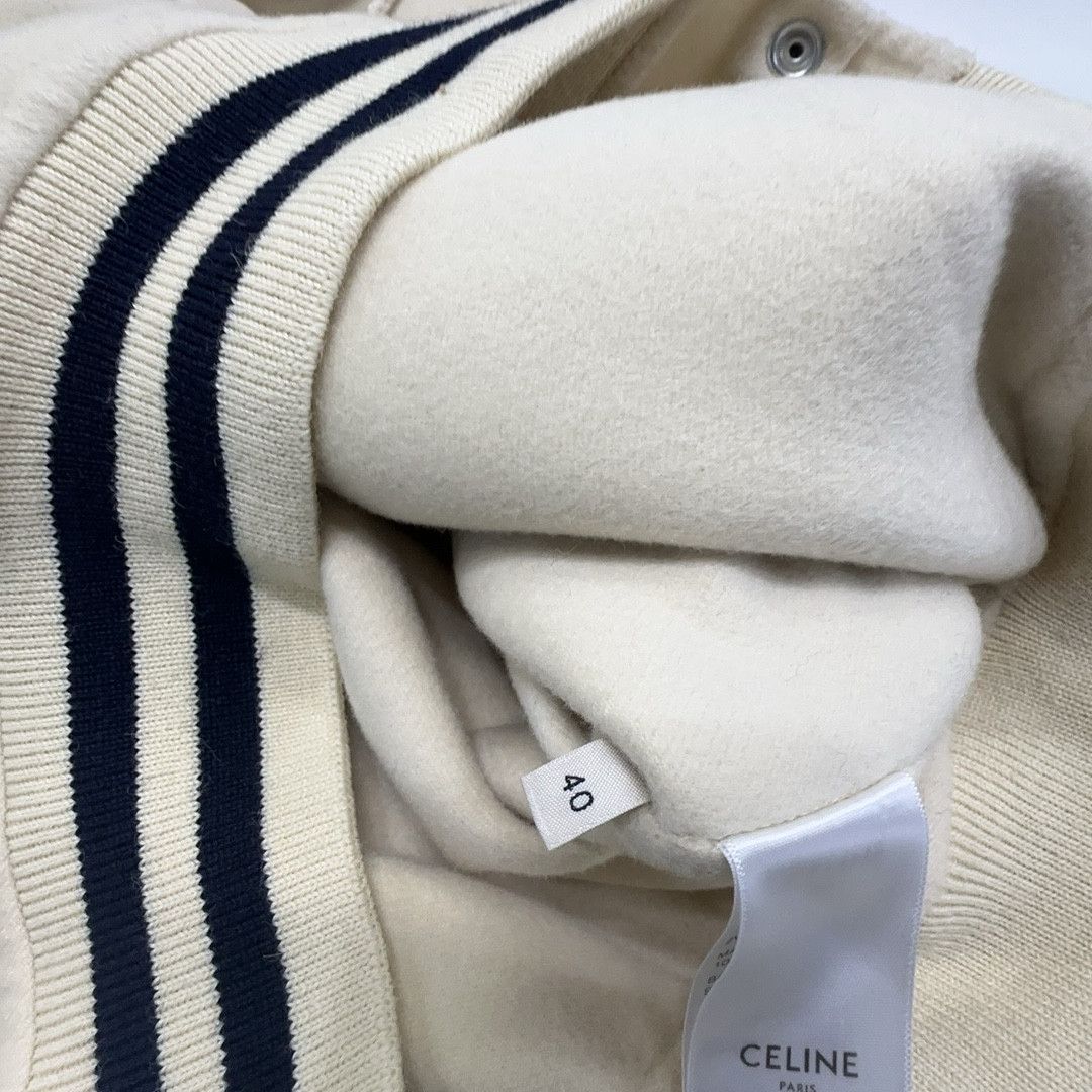 Celine CELINE Triomphe Logo Hooded Jacket Beige Size 40 Size M / US 6-8 / IT 42-44 - 3 Thumbnail