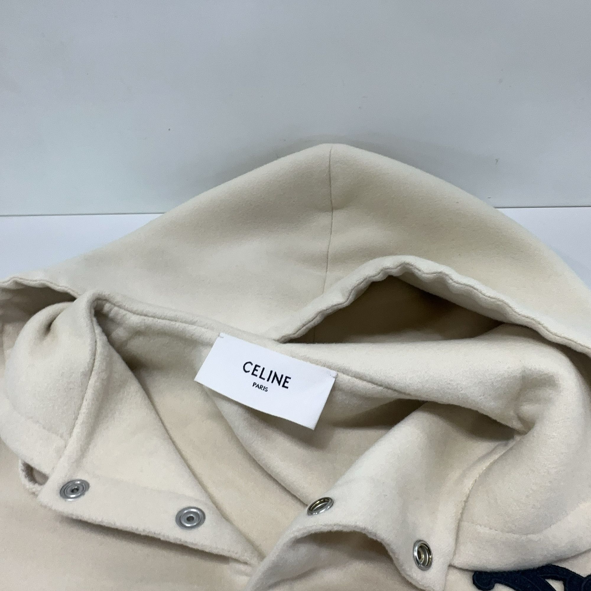 Celine CELINE Triomphe Logo Hooded Jacket Beige Size 40 Size M / US 6-8 / IT 42-44 - 7 Thumbnail